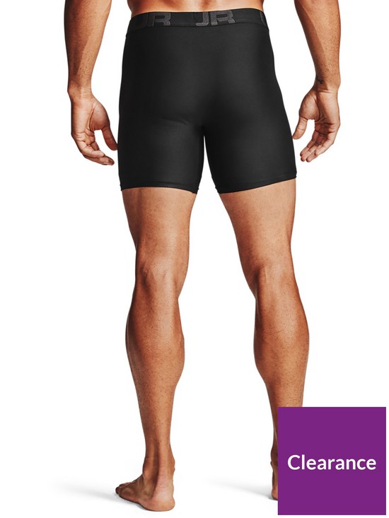 stillFront image of under-armour-tech-6in-boxers-2-pack-black