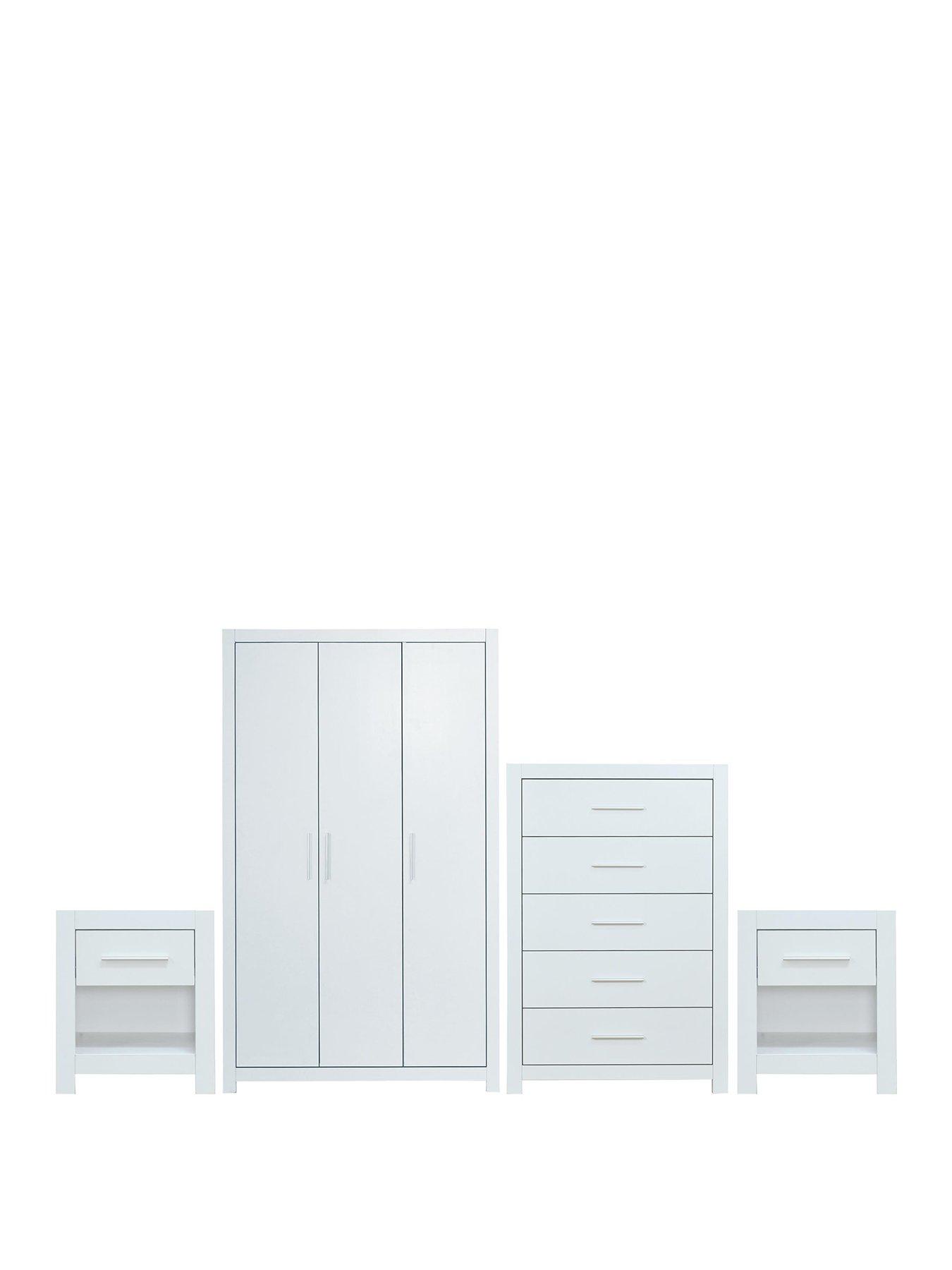 Image 2 of 4 of Very Home Rio 4 Piece Package - 3 Door Wardrobe, 5 Drawer Chest and 2 Bedside Chests&nbsp;- FSC&reg; Certified