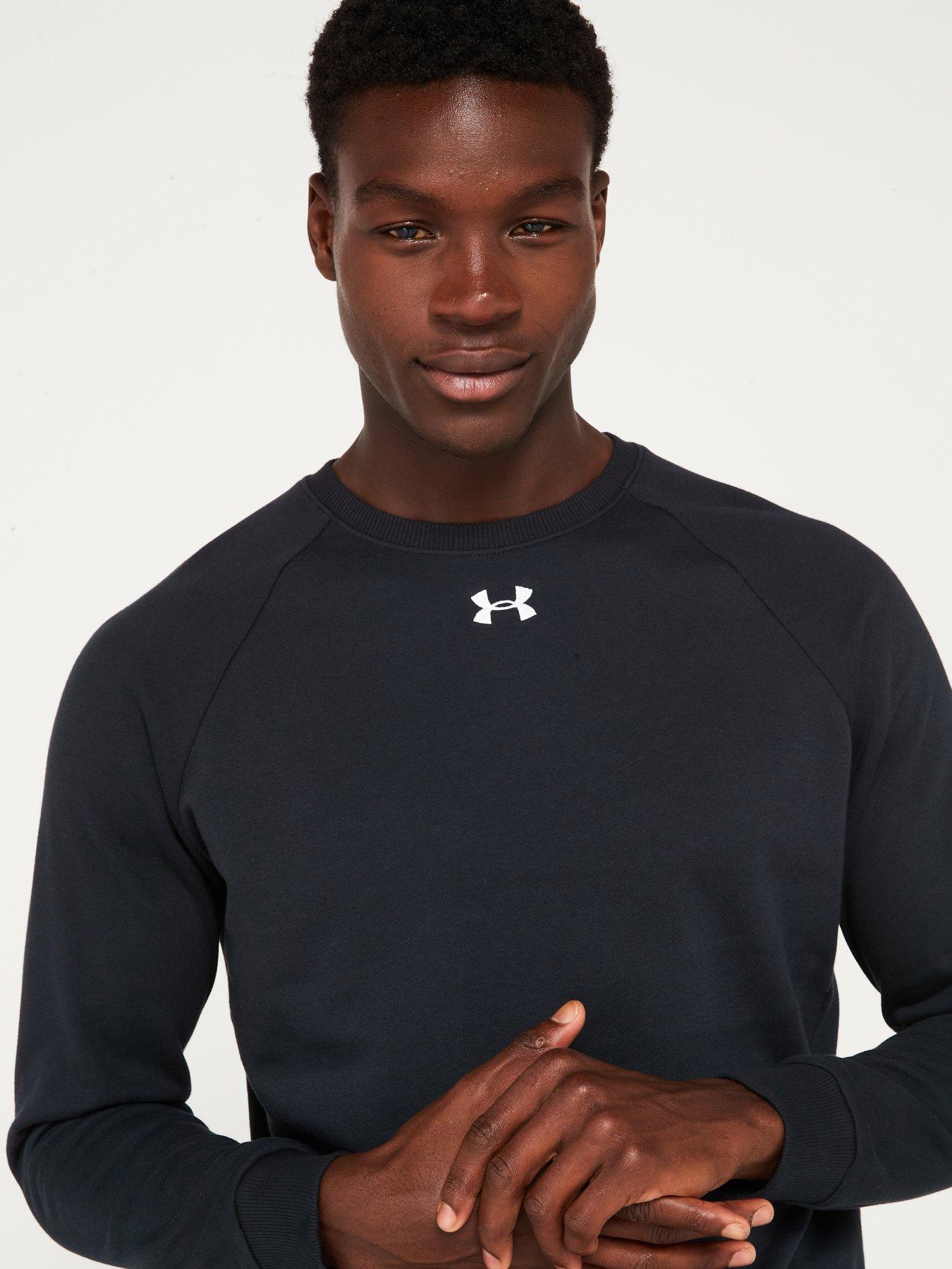 Image 4 of 4 of UNDER ARMOUR Mens Training Rival Fleece Crew Sweat - Black