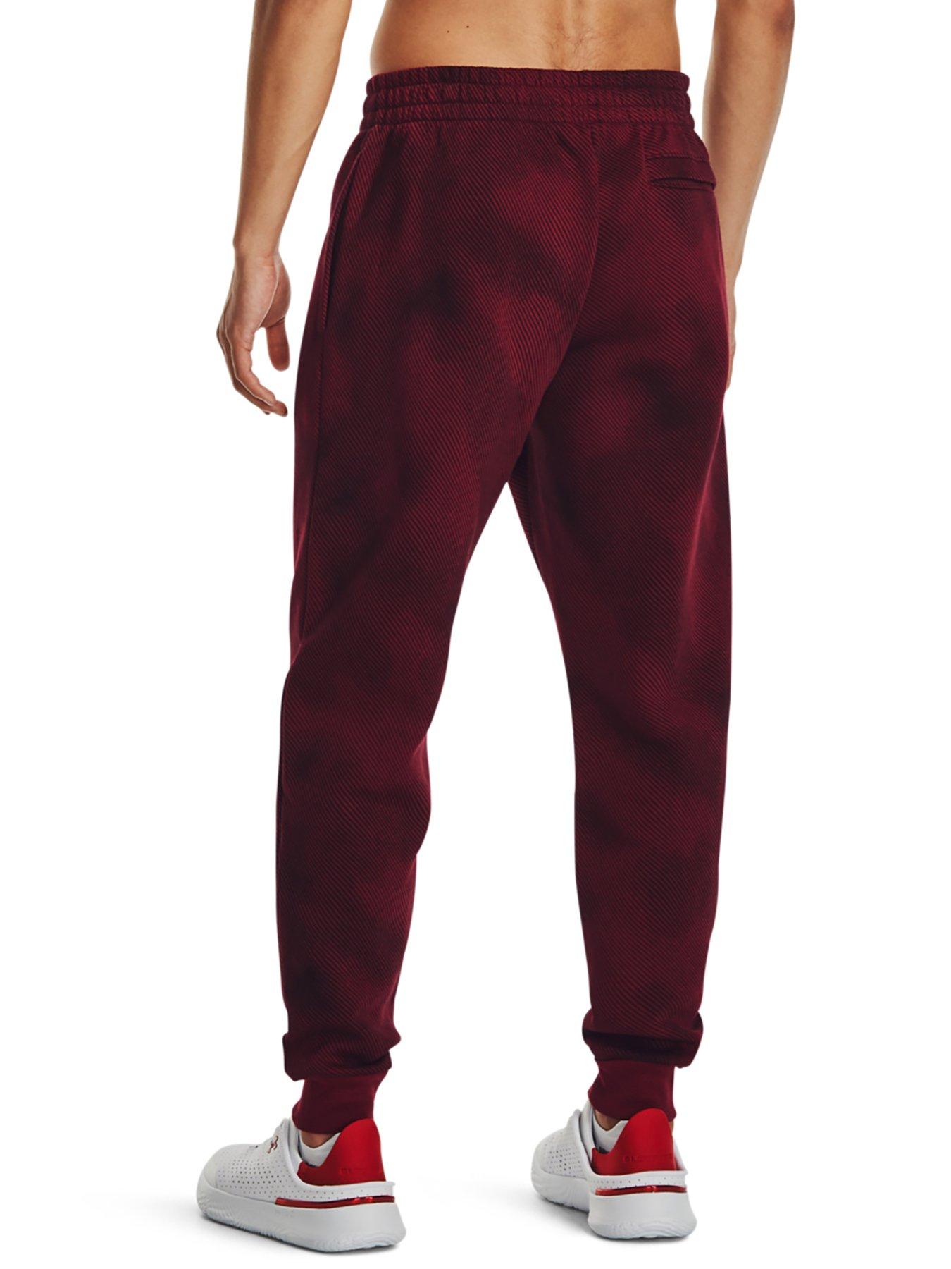 UNDER ARMOUR Mens Training Rival Fleece Joggers - Red