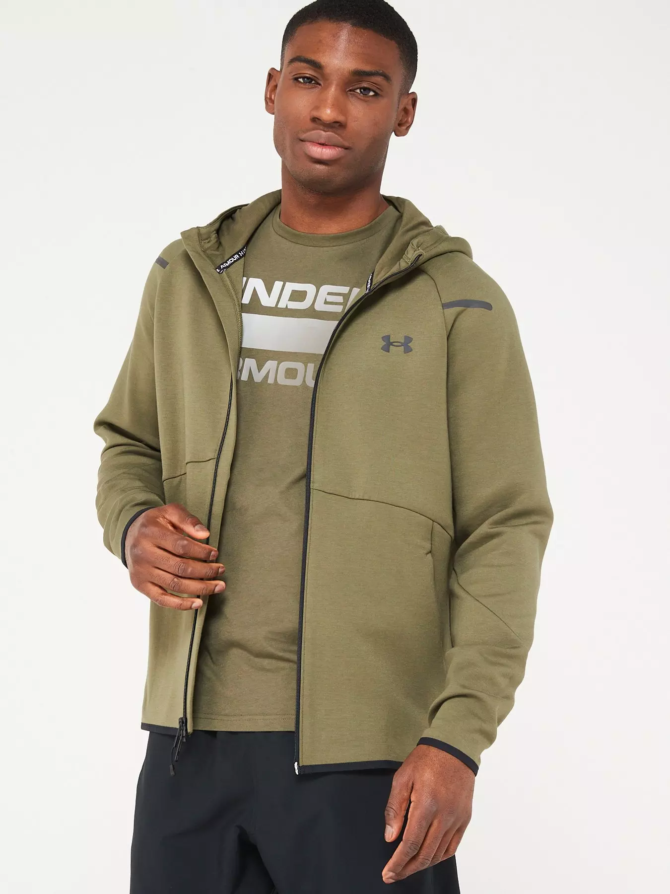 Under Armour Armour Essential Fleece Full Zip Hoodie Mens