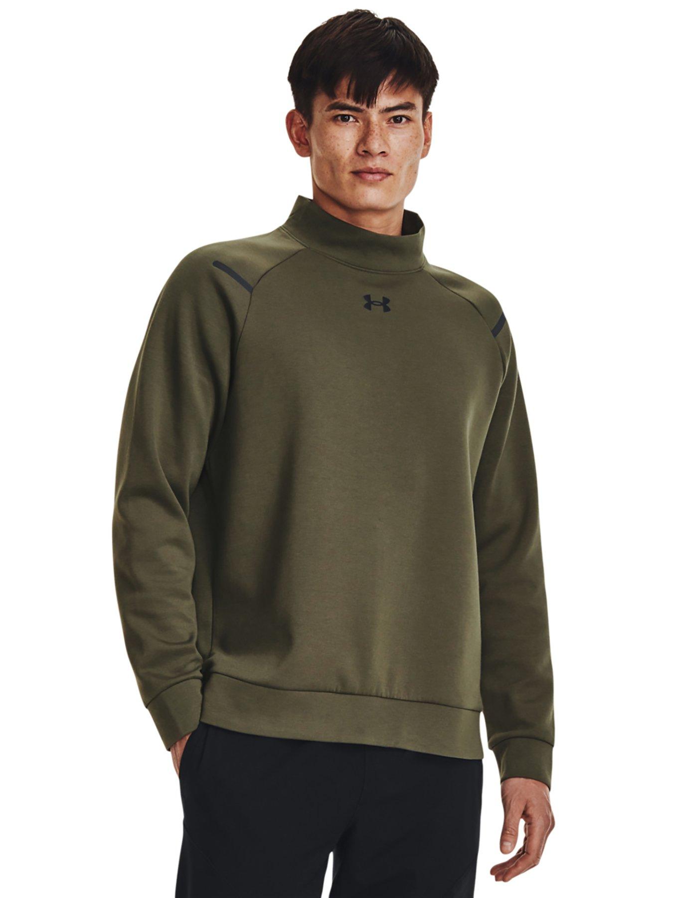 Under Armour Unstoppable fleece full zip hoodie in khaki