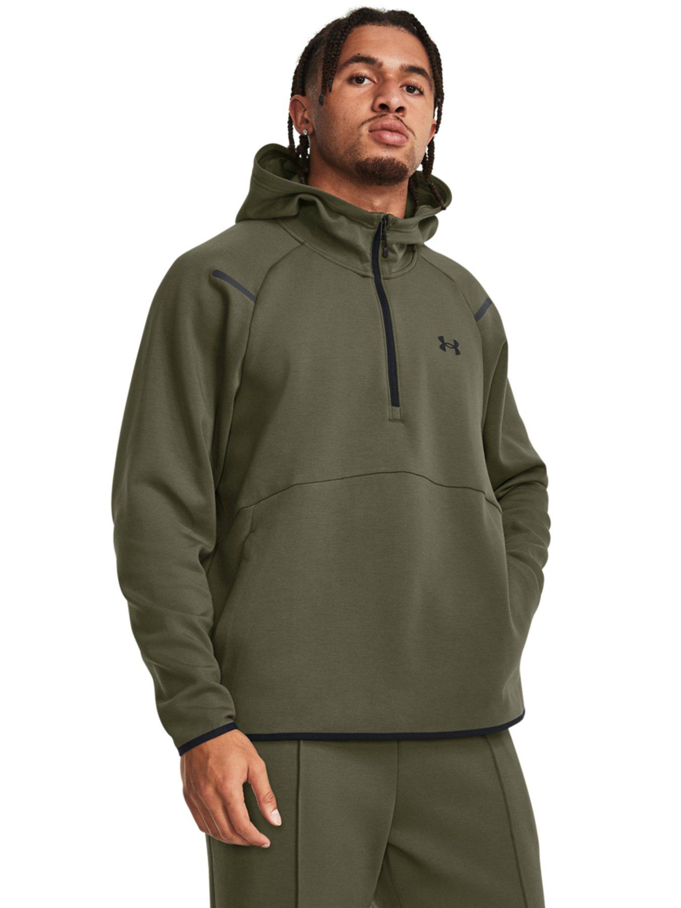 UNDER ARMOUR Mens Unstoppable Fleece Crew Sweat - Blue/black