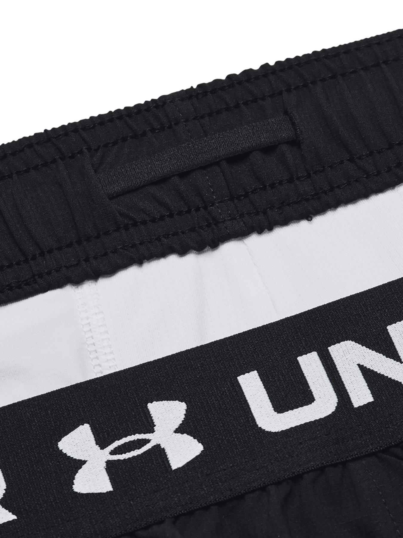  image of under-armour-mens-training-vanish-woven-2-in-1-shorts-blackwhite