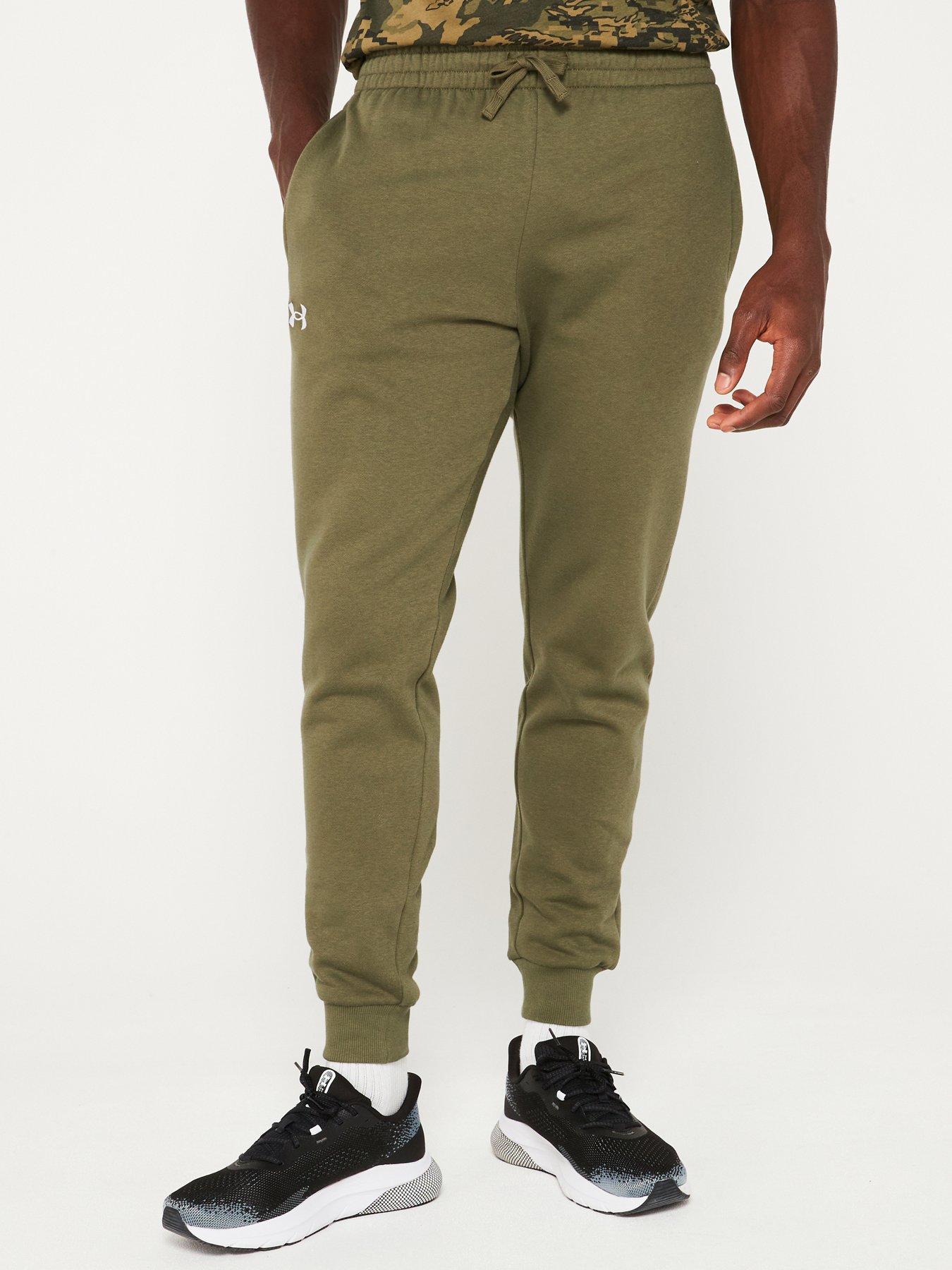 UNDER ARMOUR Mens Training Rival Fleece Joggers - Khaki