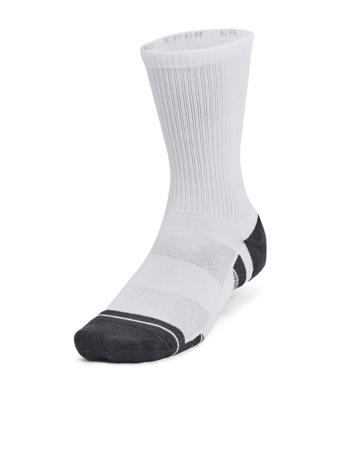 UNDER ARMOUR Performance Tech 3pk Crew Socks - White