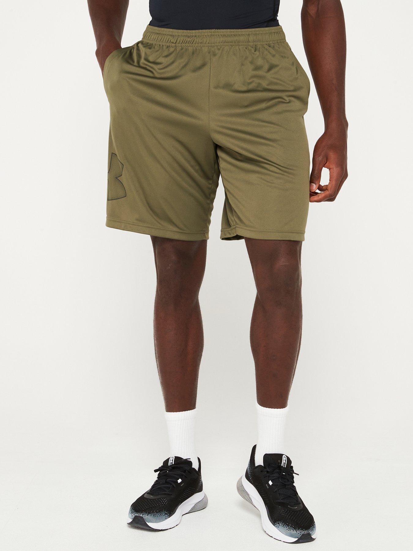 Mens Training Tech Graphic Shorts Khaki