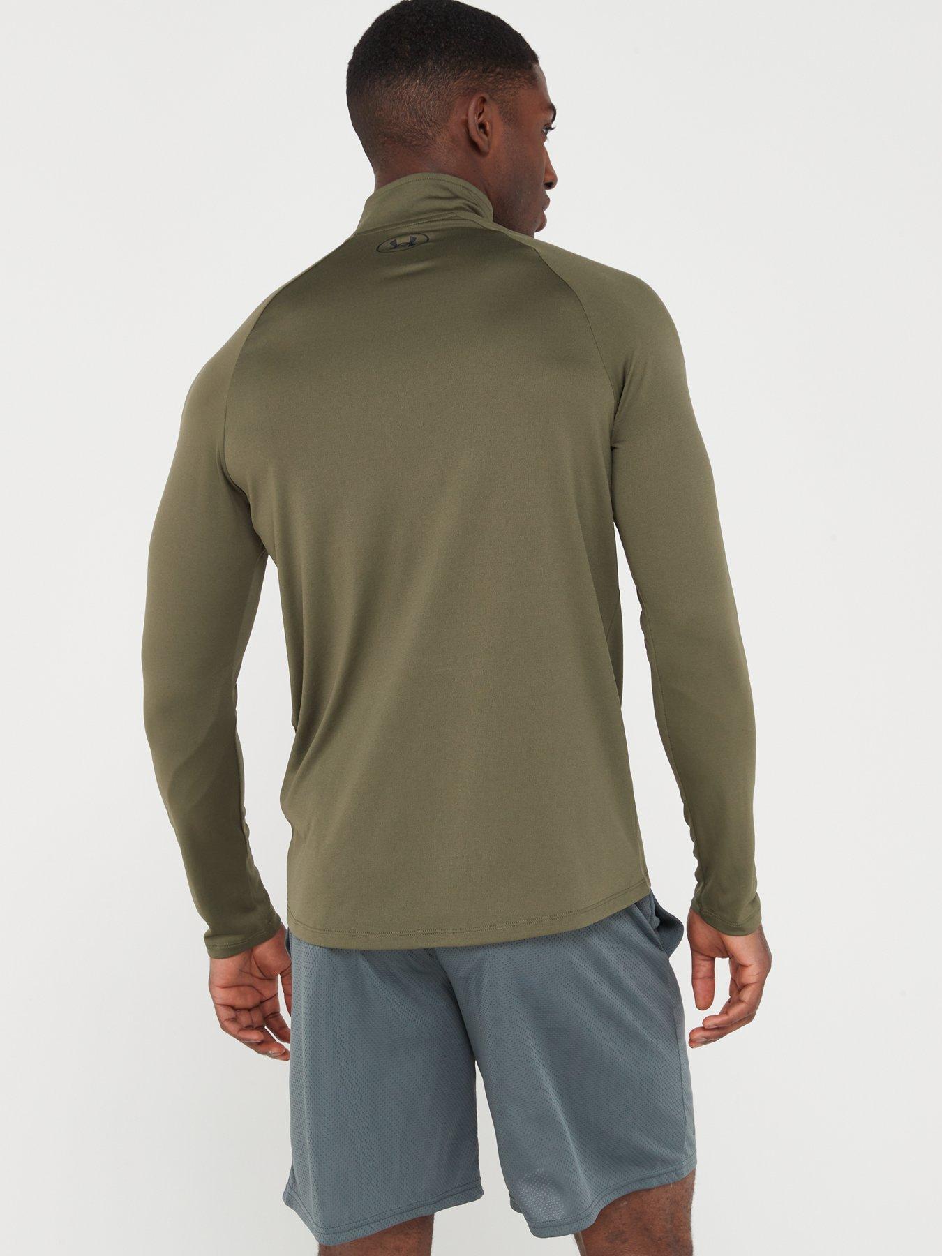 UNDER ARMOUR Mens Training Tech 2.0 1/2 Zip - Khaki