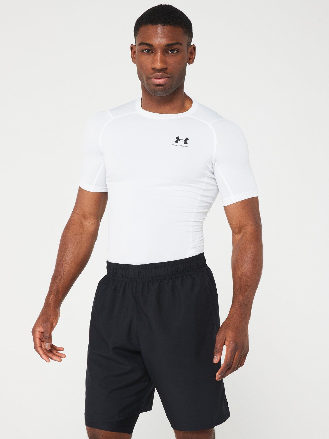 Image 1 of 6 of UNDER ARMOUR Heat Gear Armour Comp T-shirt - White/Black