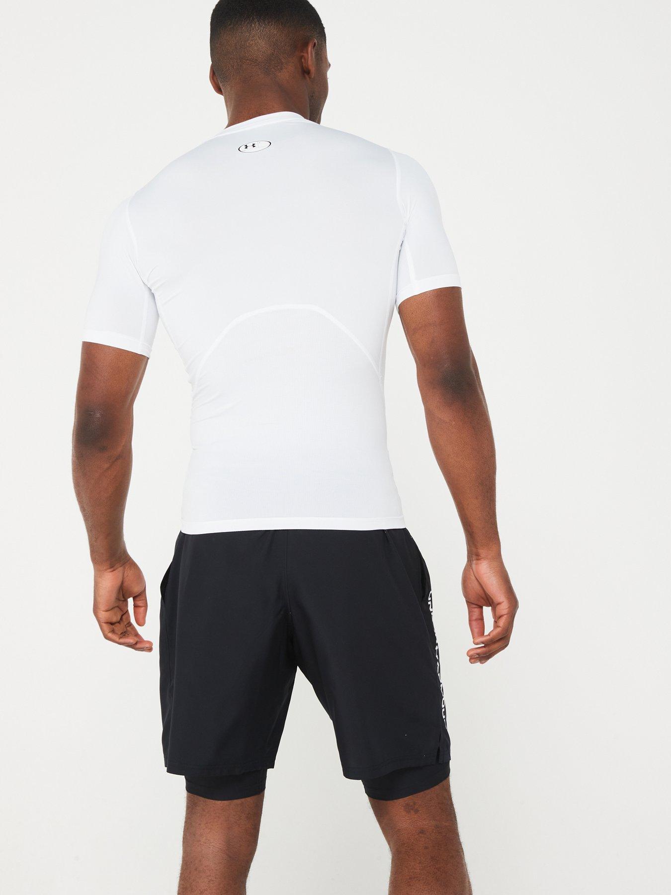 Jersey Under Armour HeatGear Compression Black-White - Fútbol Emotion