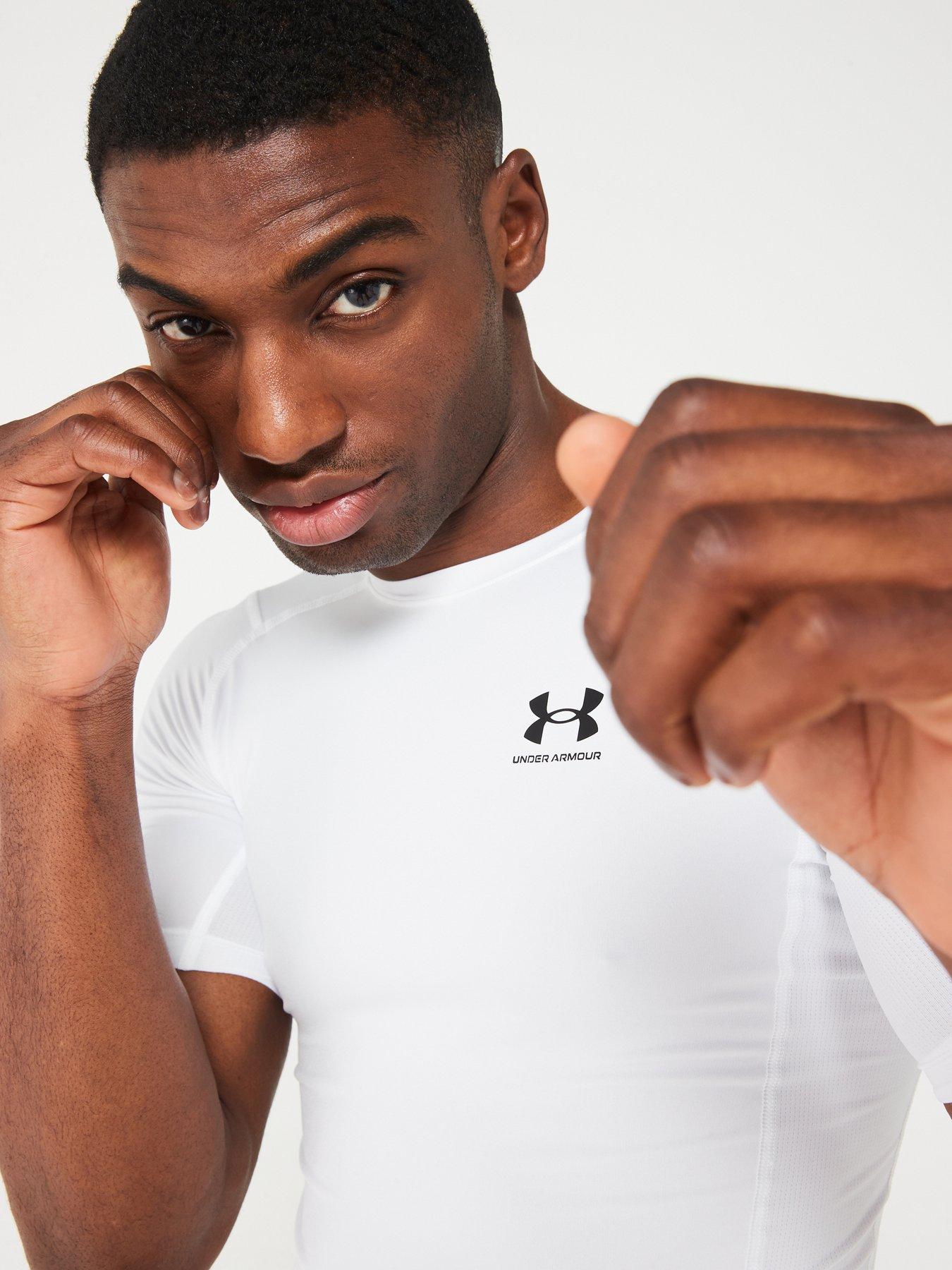 Image 6 of 6 of UNDER ARMOUR Heat Gear Armour Comp T-shirt - White/Black