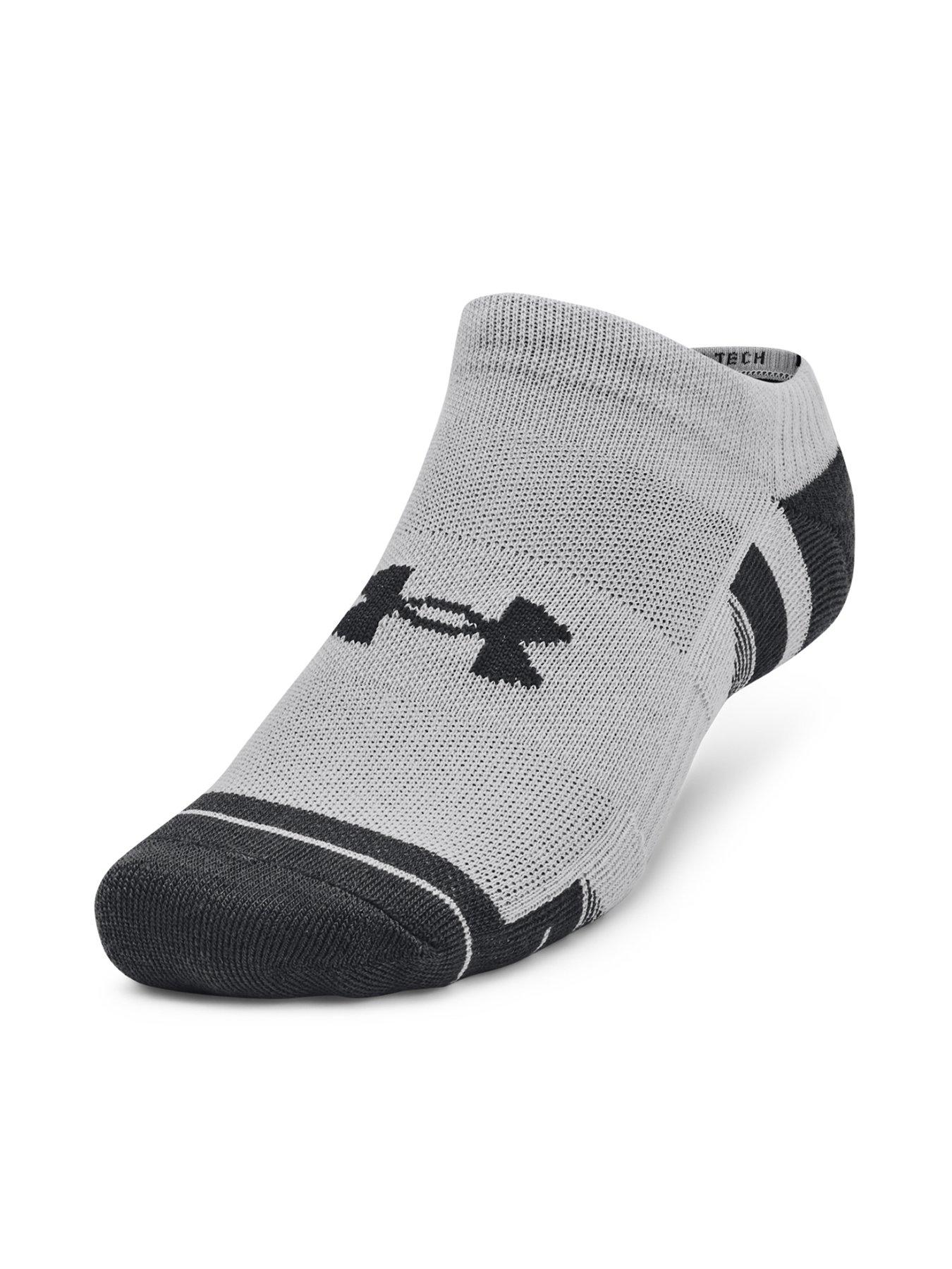 UNDER ARMOUR Performance Tech 3pk No Show Socks Grey littlewoods