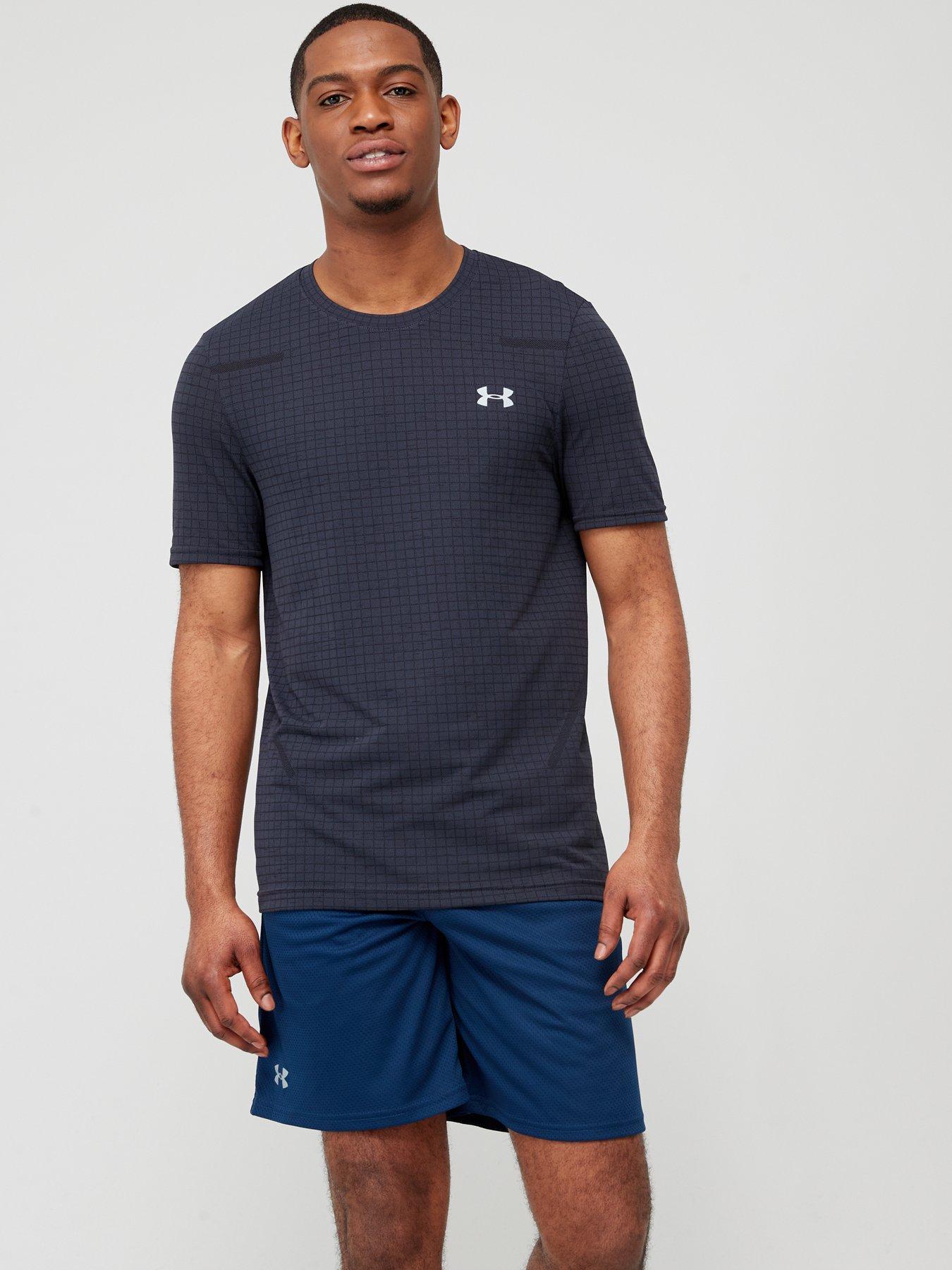 T-Shirt Under Armour Seamless Grid - Pitch Gray/Black - men´s