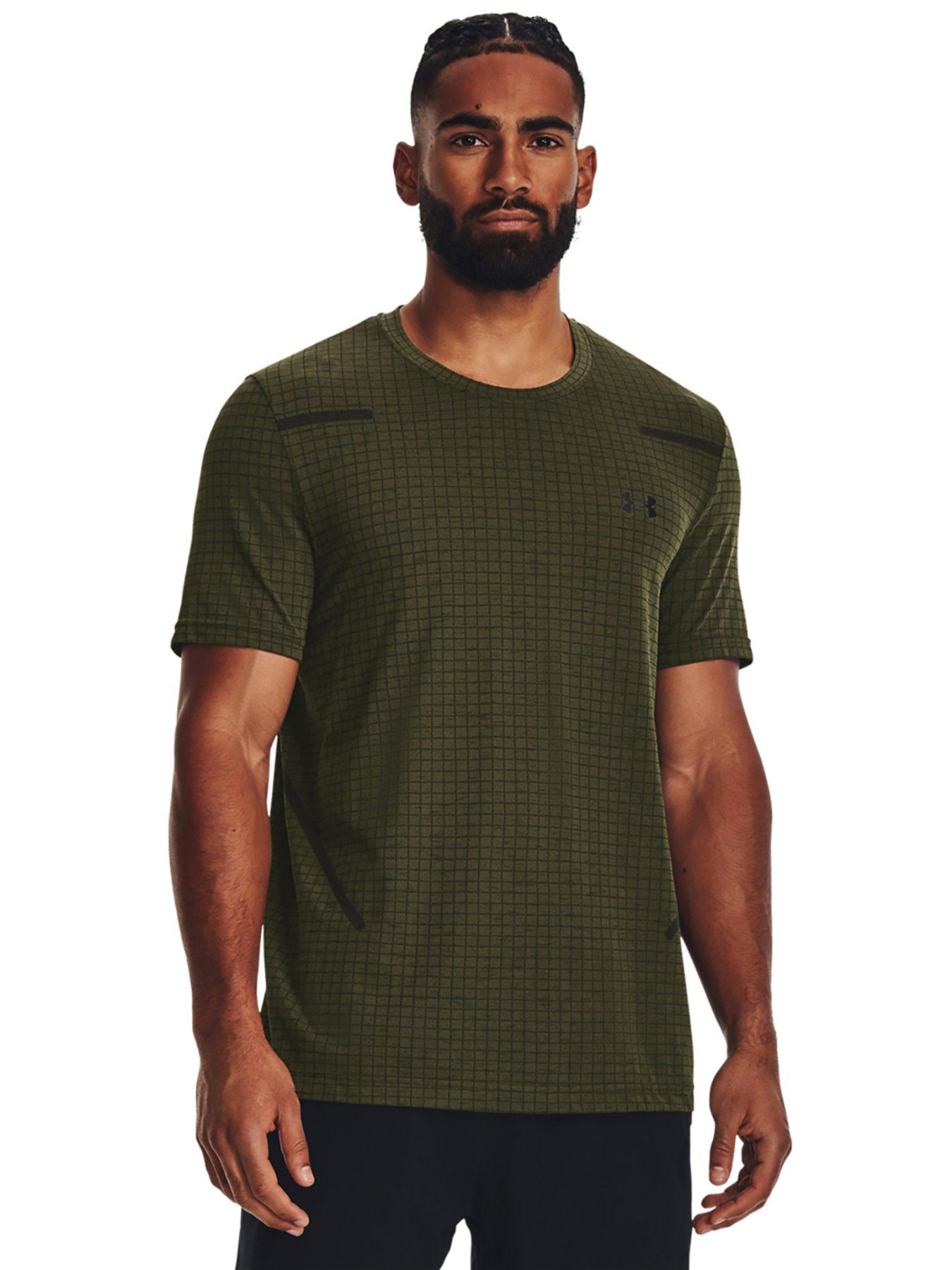 UNDER ARMOUR Seamless Grid T-shirt - Navy/Black