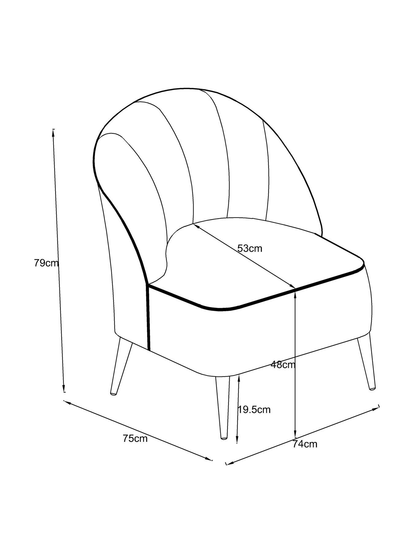 Image 6 of 6 of Very Home Cali Accent Chair - Black