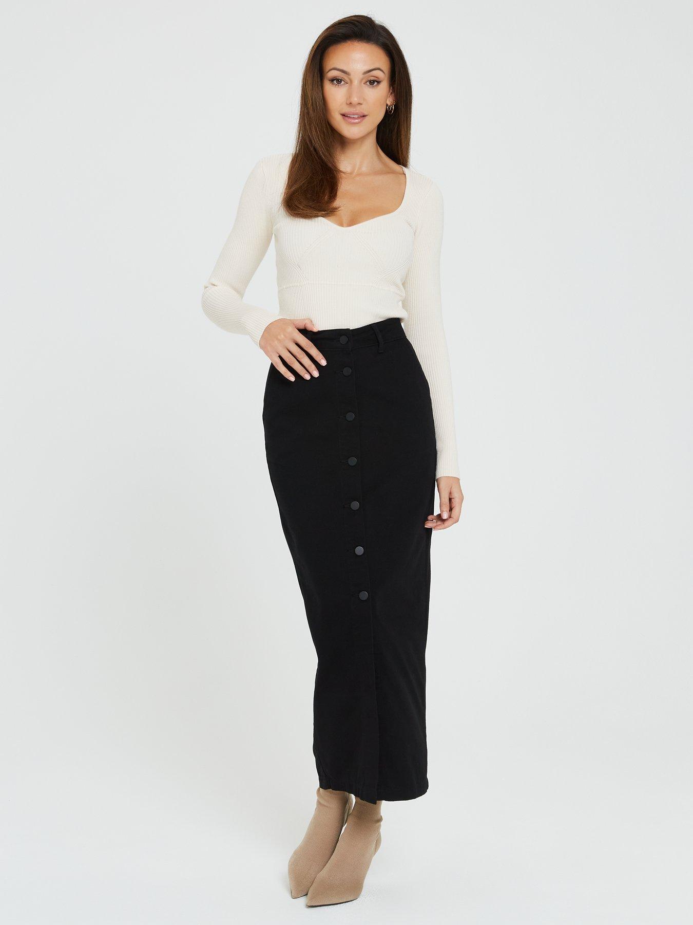 Black denim skirt outlet littlewoods