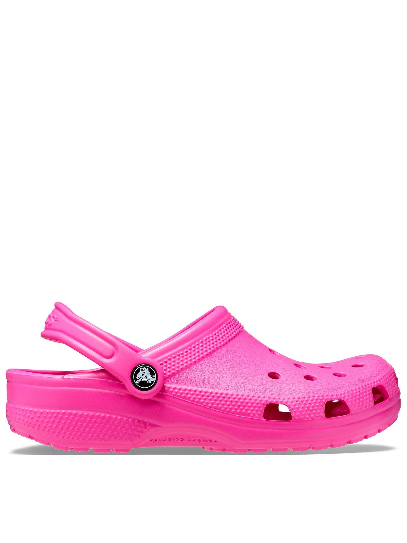 Neon sales pink crocs