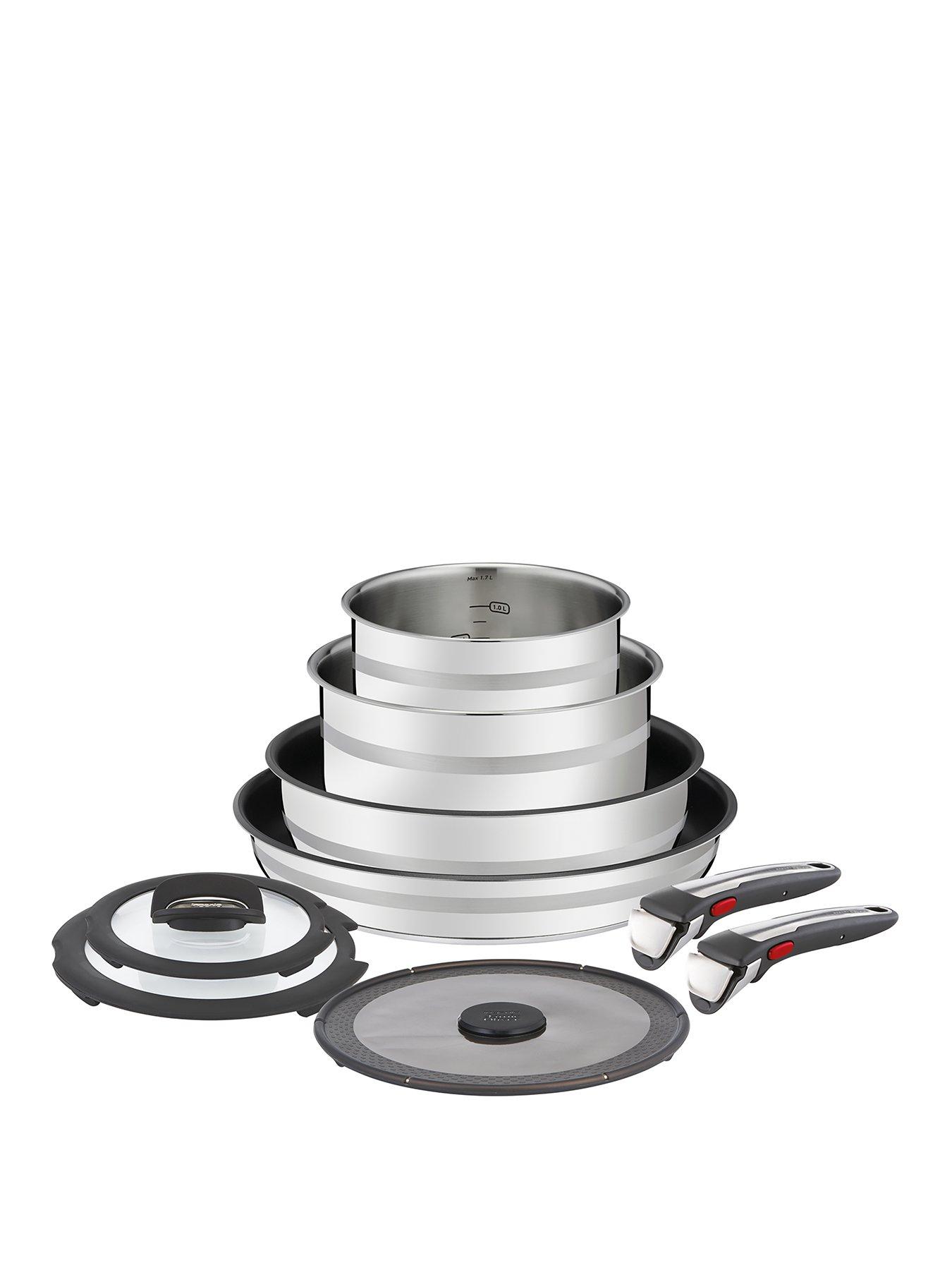 undefined Jamie Oliver by Tefal Ingenio 9 Piece Removable Handle, Stackable Induction Compatible Pan Set