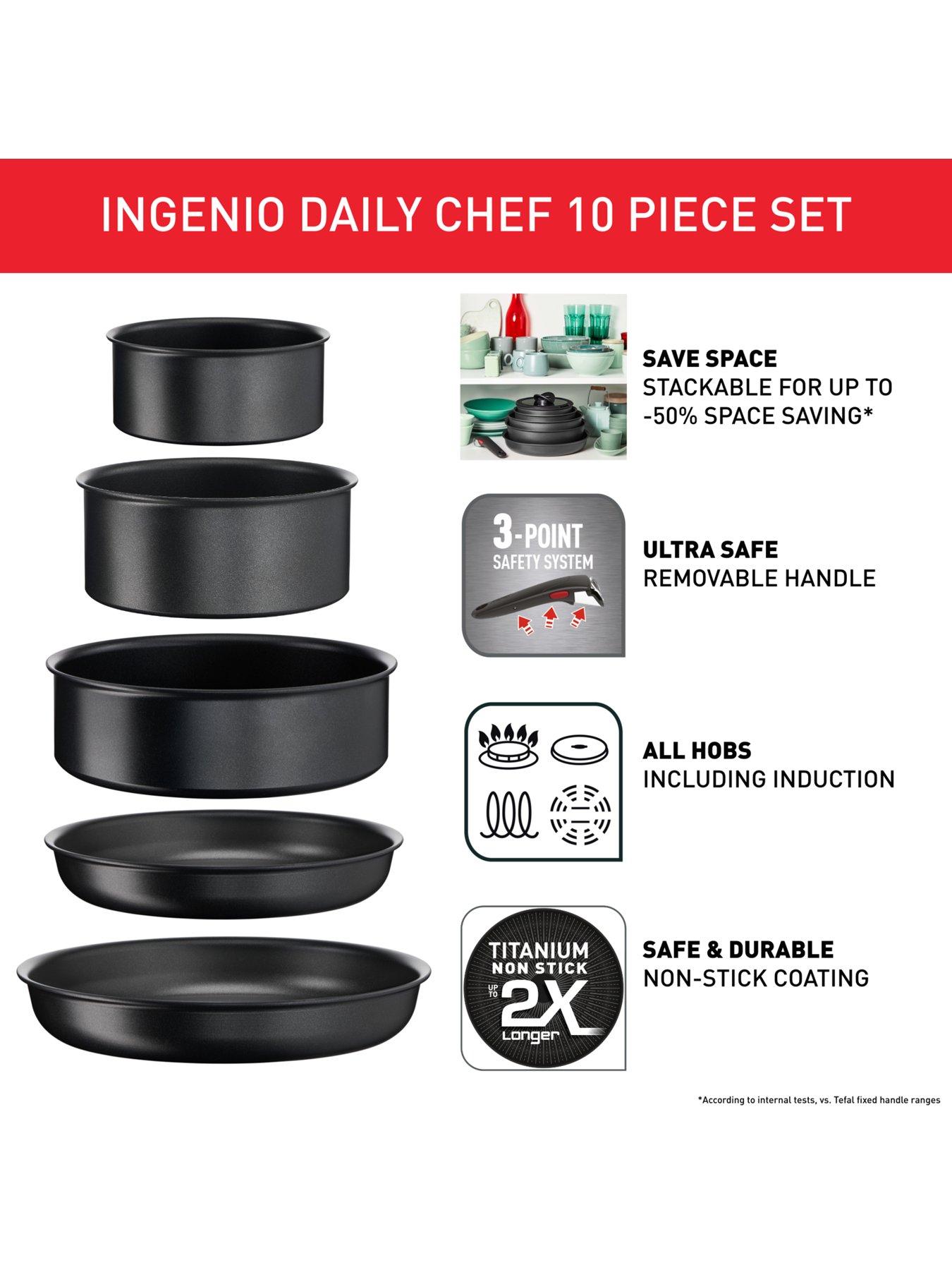 Tefal Ingenio Daily Chef 10pc Removable Handle, Stackable