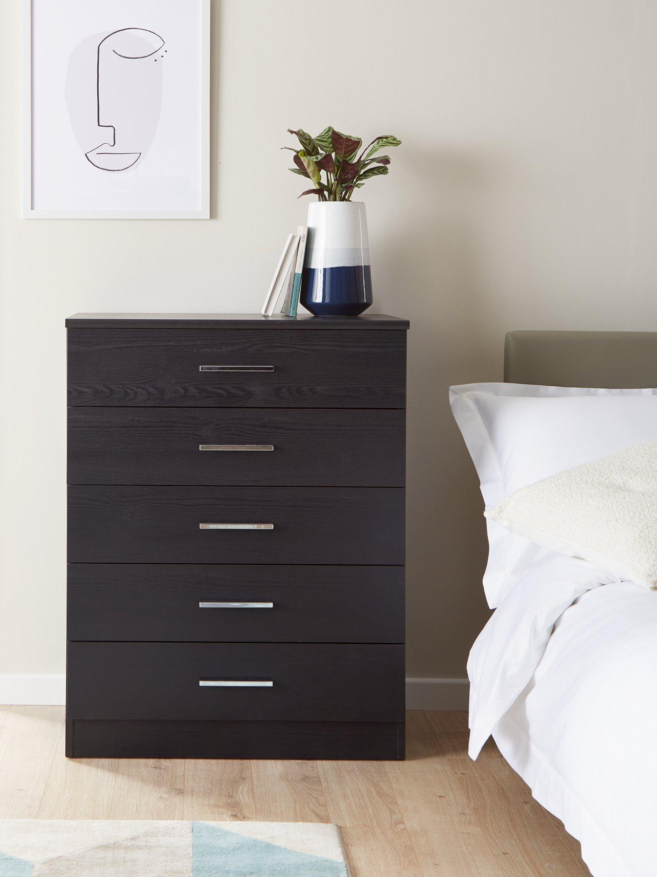 The Very Collection Panama 5 Drawer Chest - Black - FSC® Certified