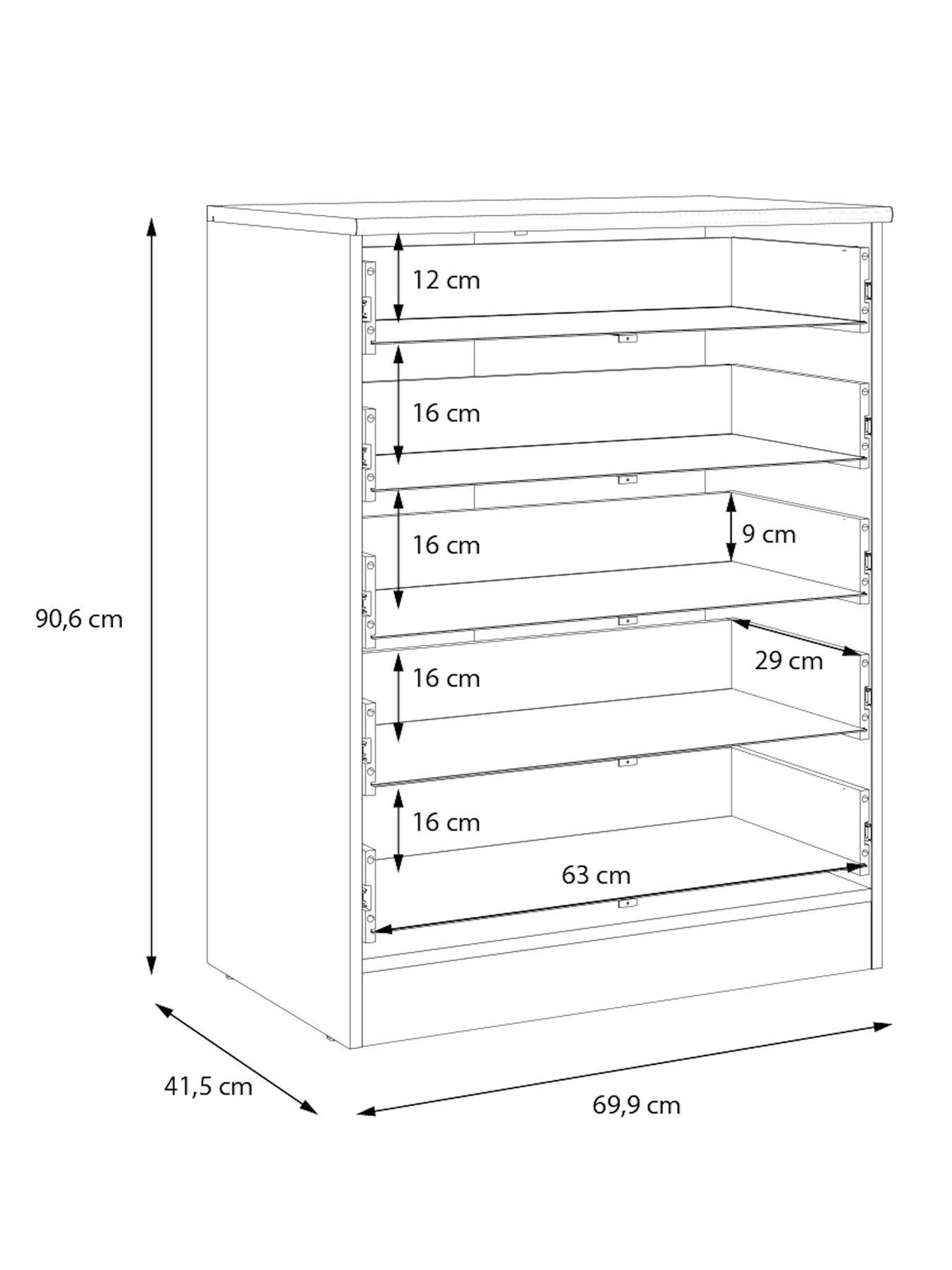  image of very-home-panama-5-drawer-chest-blacknbsp--fscreg-certified