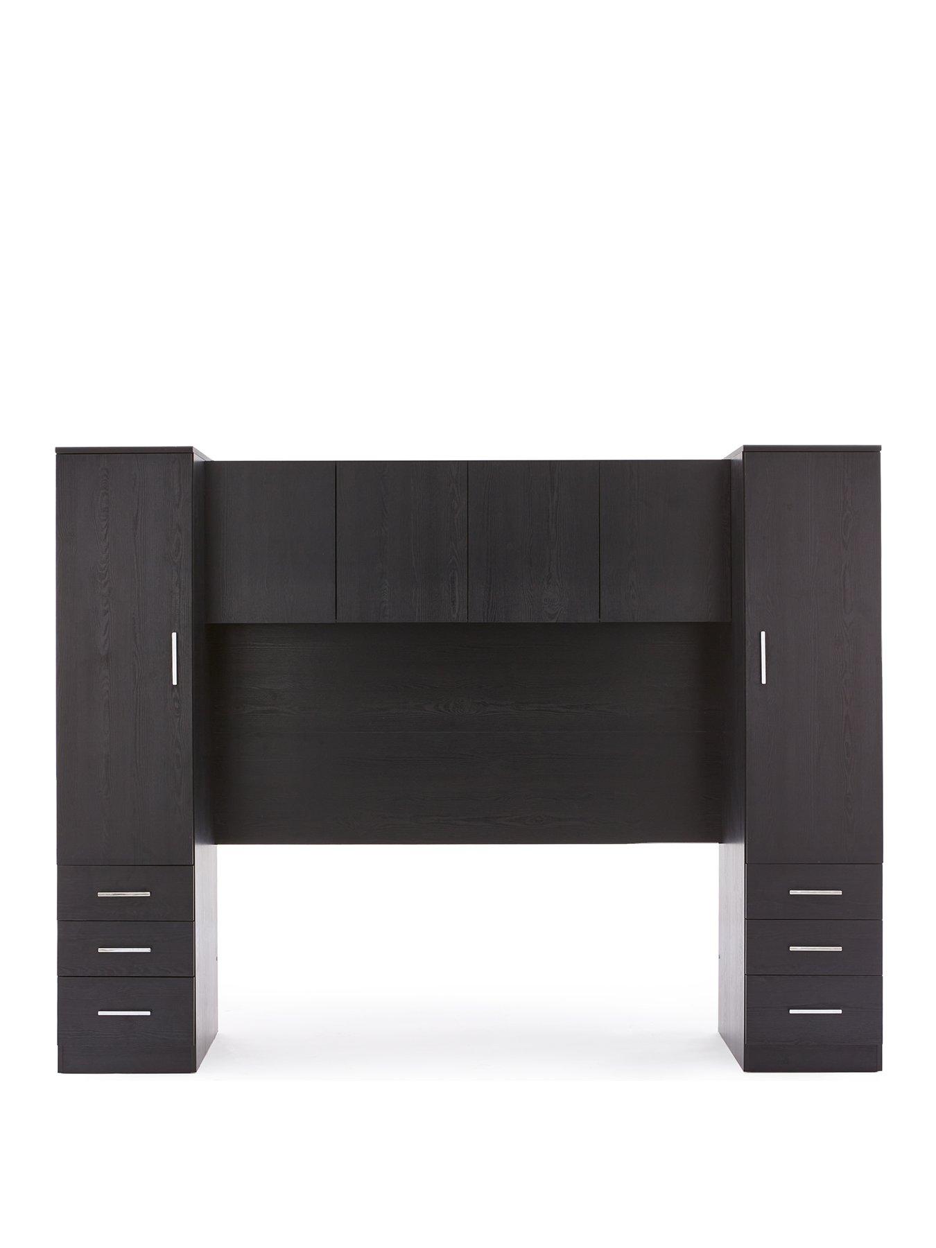 Everyday Panama Overbed Wardrobe Black FSC Certified littlewoods