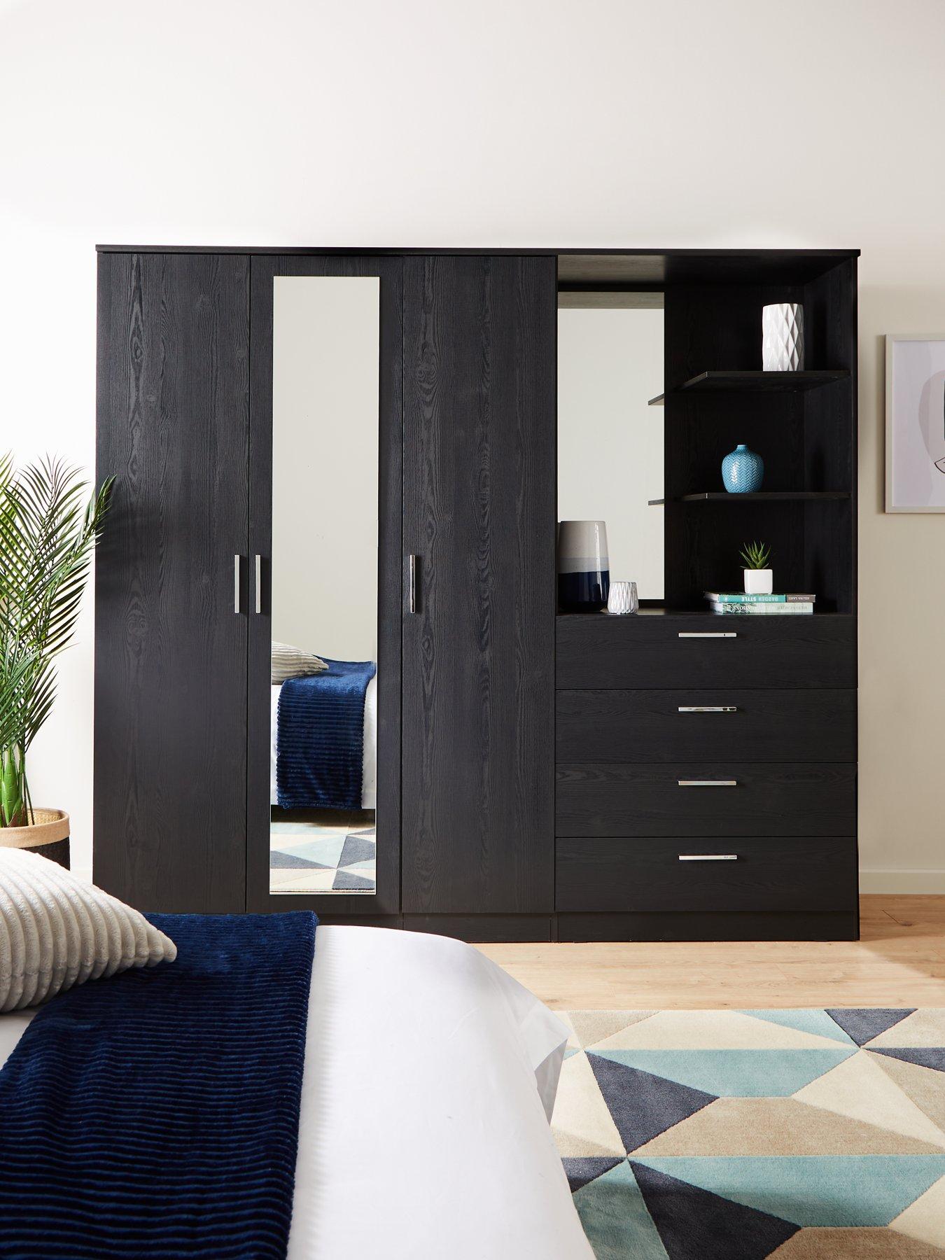 Image 1 of 7 of Very Home Panama 3 Door 4 Draw Combi Wardrobe&nbsp;- FSC&reg; Certified