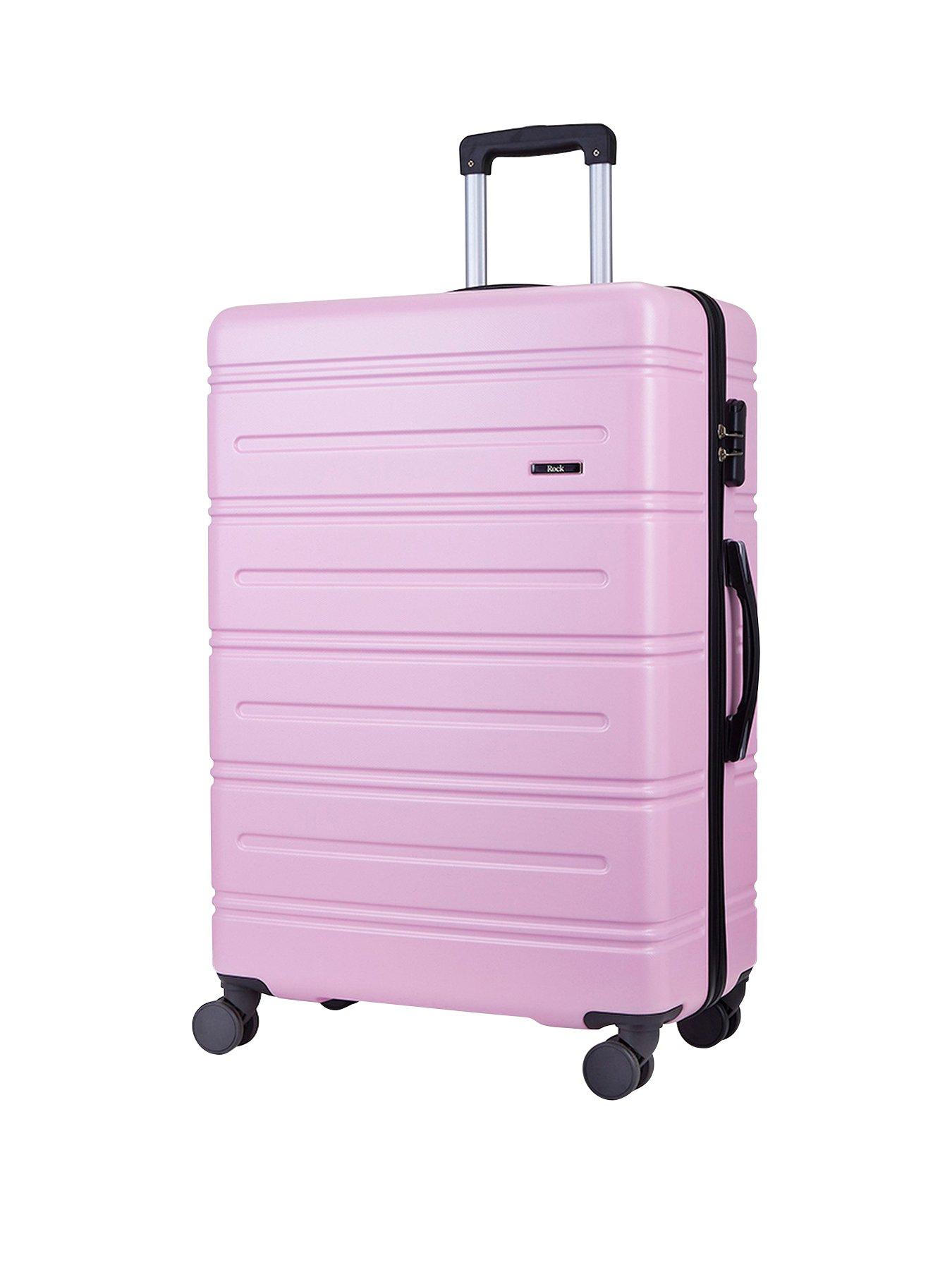 Rock Luggage Lisbon Large Suitcase Pink Littlewoods