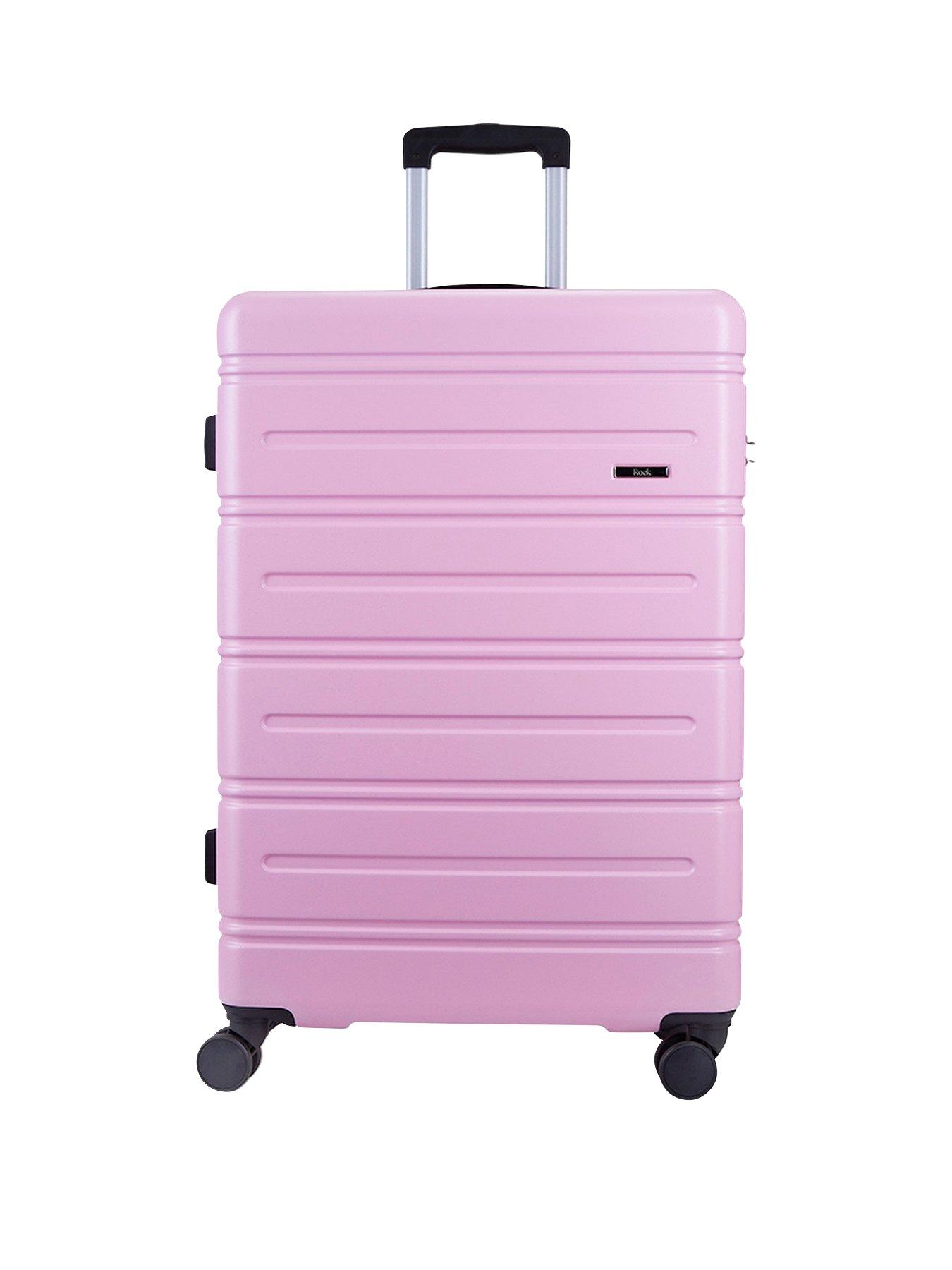 Rock Luggage Lisbon Large Suitcase Pink Littlewoods