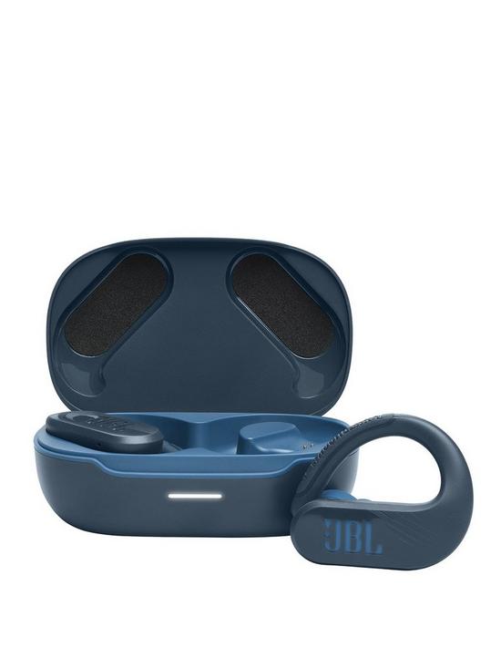 front image of jbl-endurance-peak-3-true-wireless-sport-earbuds-powerhook-ip68-smart-ambient-blue