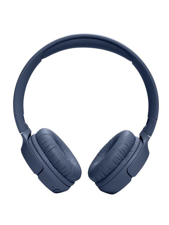 stillFront image of jbl-tune520bt-wireless-on-ear-headphones-pure-bass-sound-57hours-battery-comfort-fit-app-supported--blue