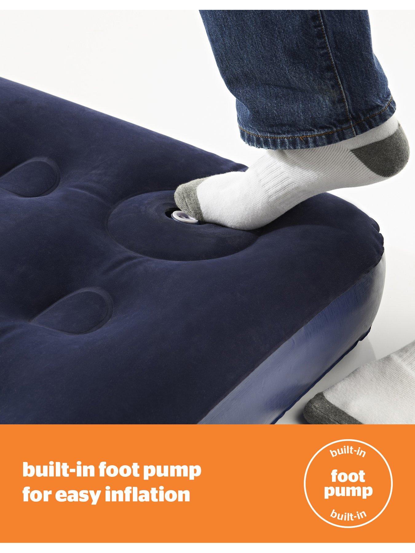 Image 3 of 5 of Silentnight Camping Collection Flock Airbed - Footpump - Blue - Double