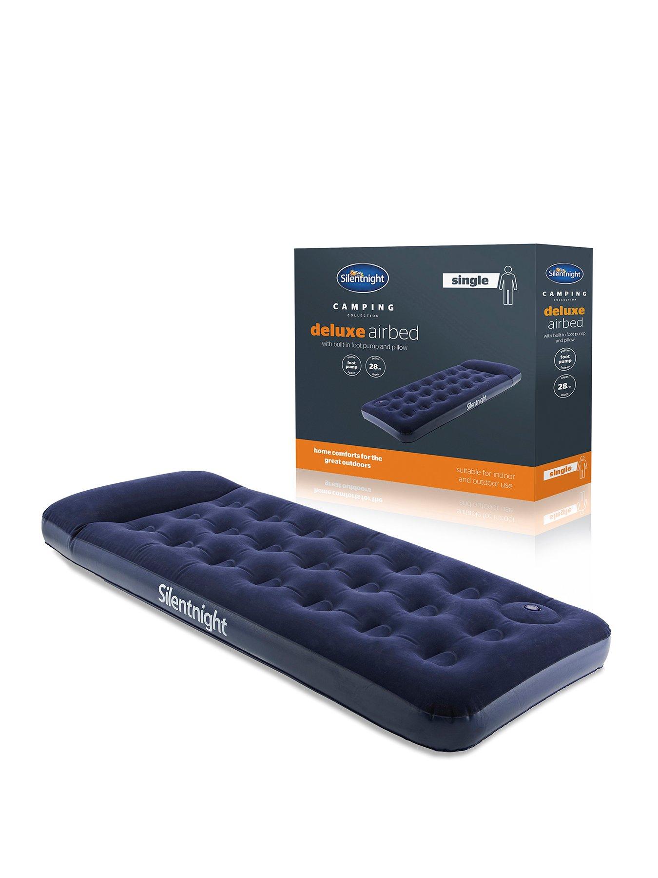 undefined Camping Collection Flock Airbed - Footpump - Blue - Single