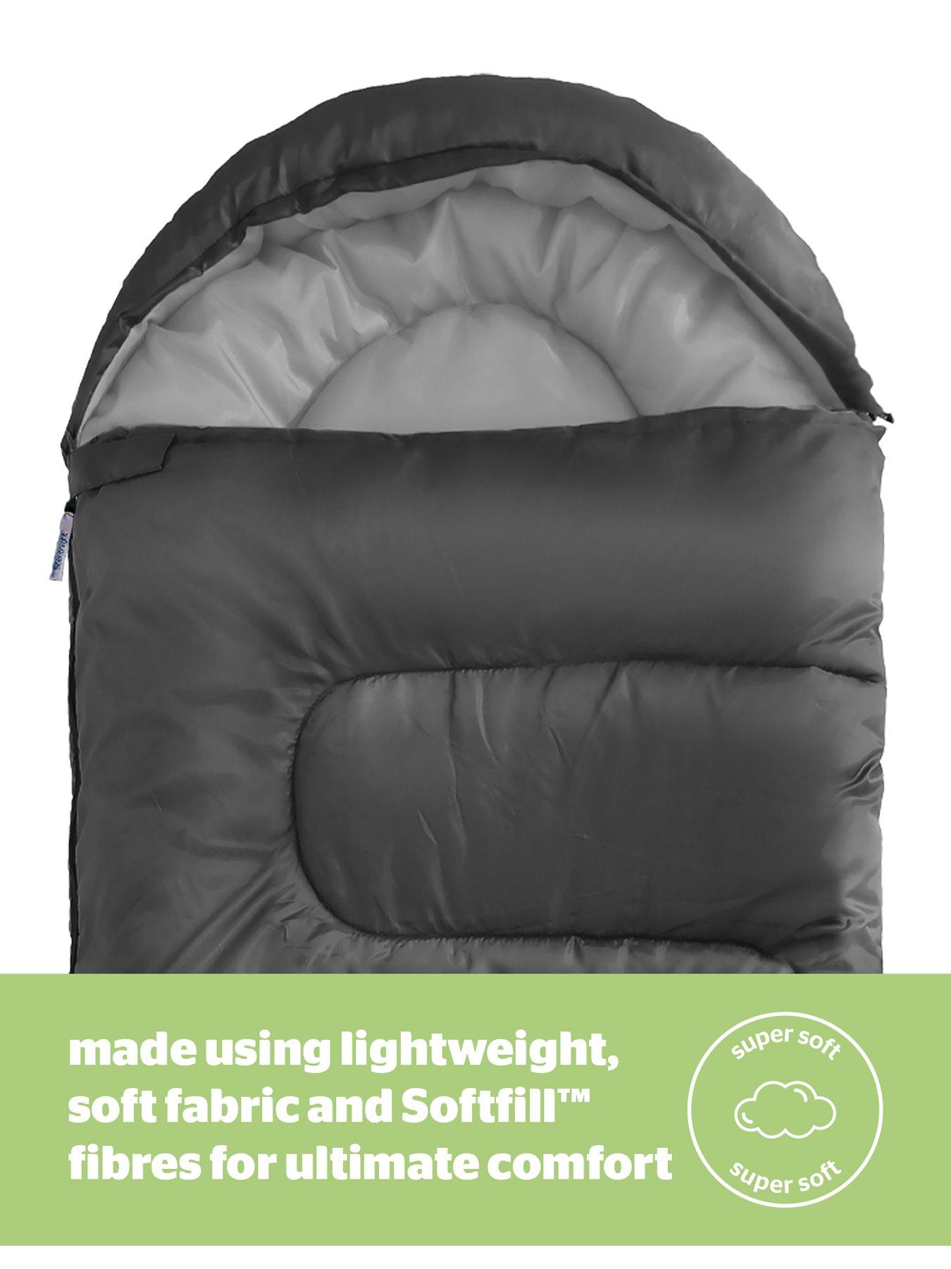  image of silentnight-camping-collection-softfilltradenbspadult-sleeping-bag-black