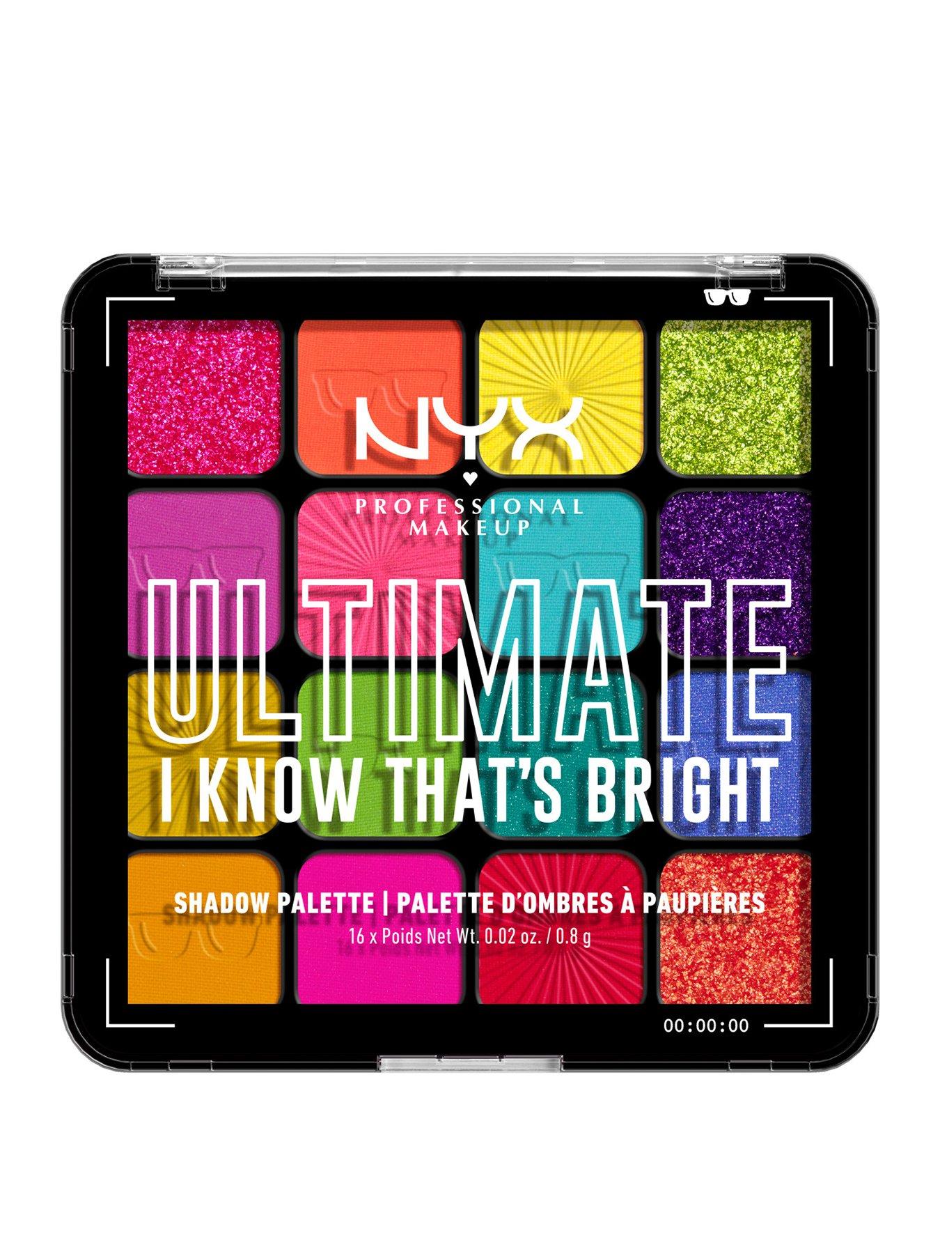 NYX PROFESSIONAL MAKEUP Ultimate Shadow Palette Vegan 16-Pan - I Know That's Bright