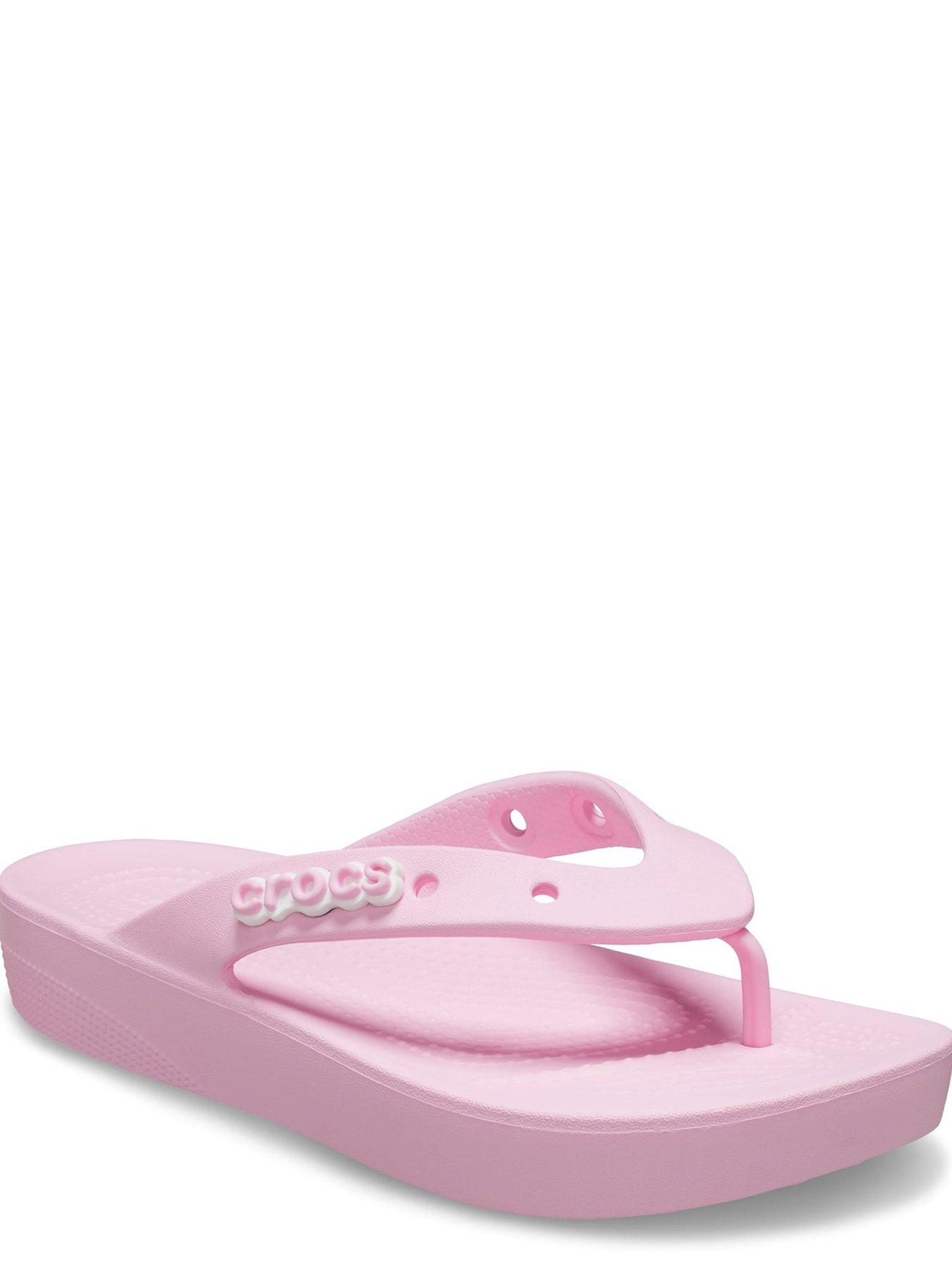 Flamingo crocs sales flip flops