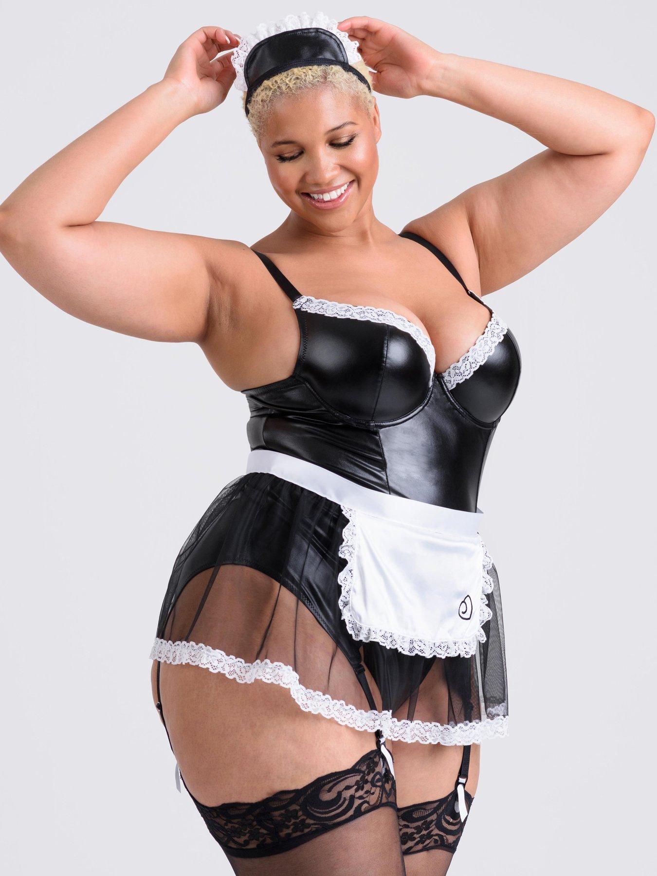 Plus size sexy maid hot sale costume