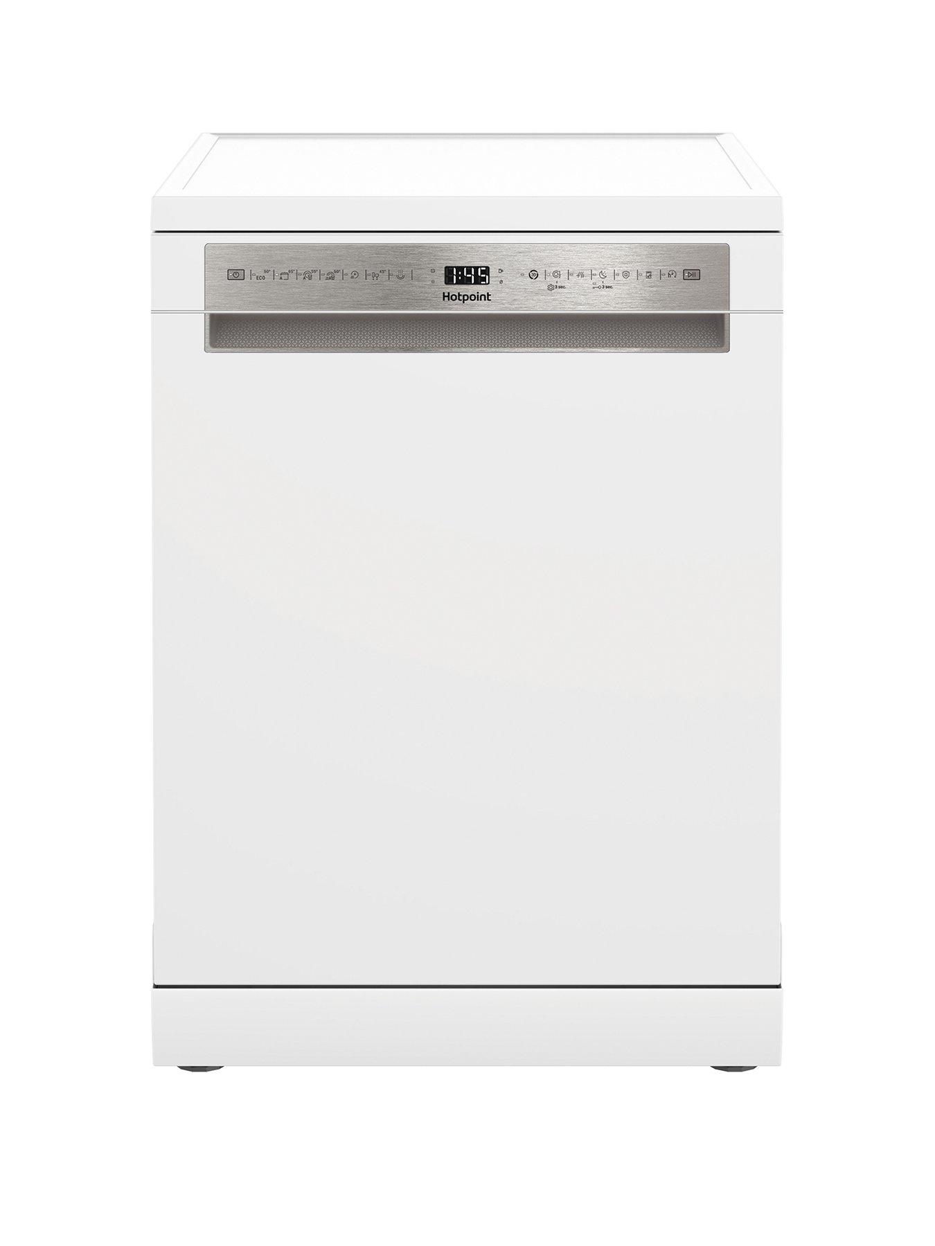 Hotpoint H7FHS41 Fullsize 15 Place Setting Freestanding Dishwasher - Silver