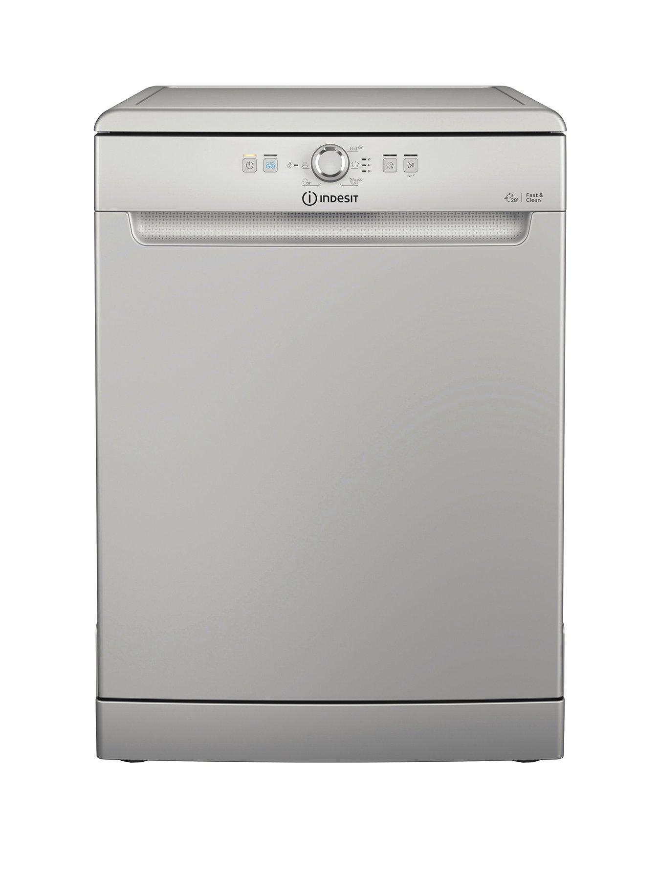 Indesit D2FHK26S Fullsize 14-Place Setting Freestanding Dishwasher - Silver