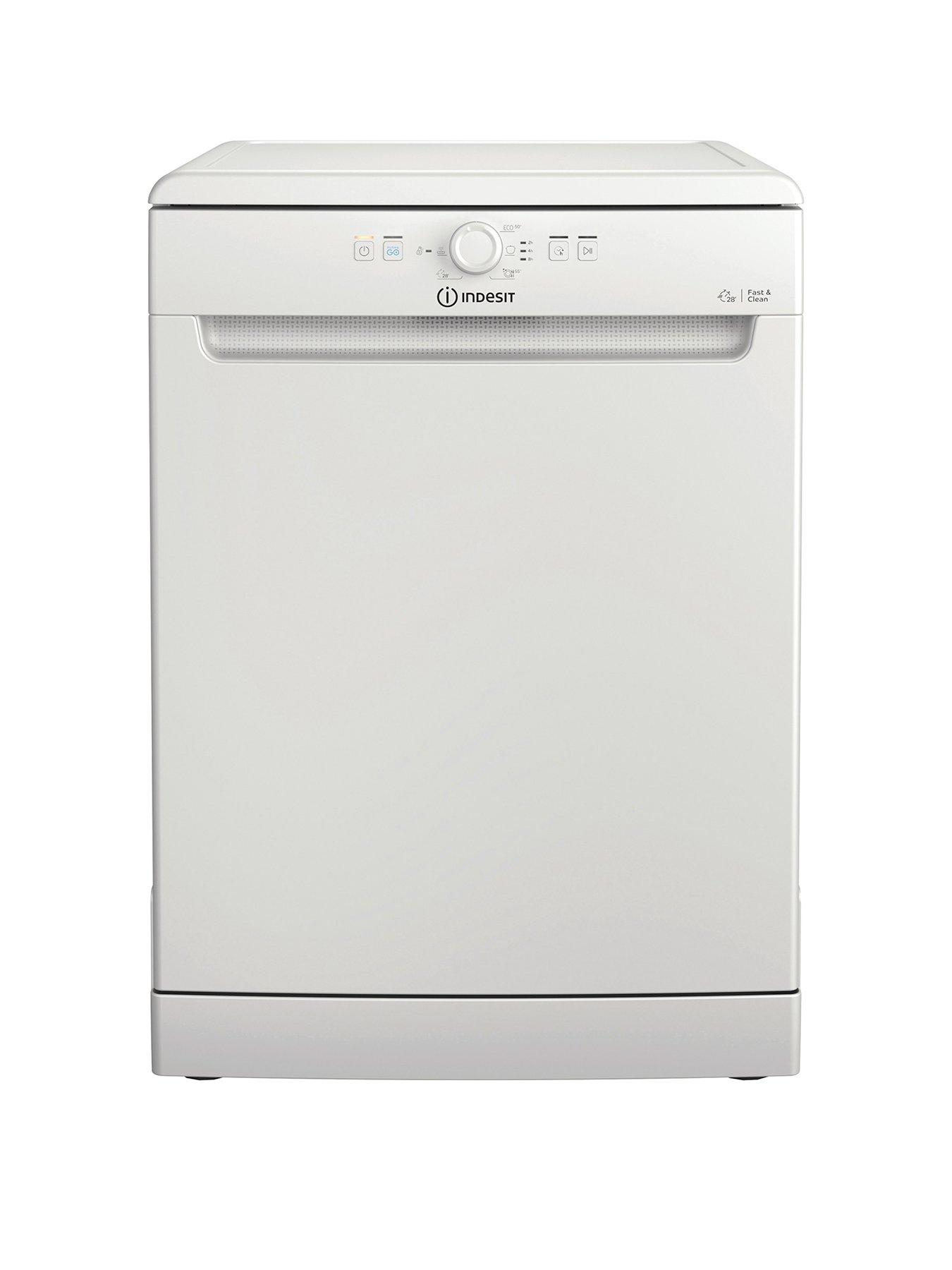 Indesit D2FHK26 Fullsize 14-Place Setting Freestanding Dishwasher - White
