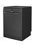  image of indesit-d2fhk26b-fullsize-14-place-setting-freestanding-dishwasher-black