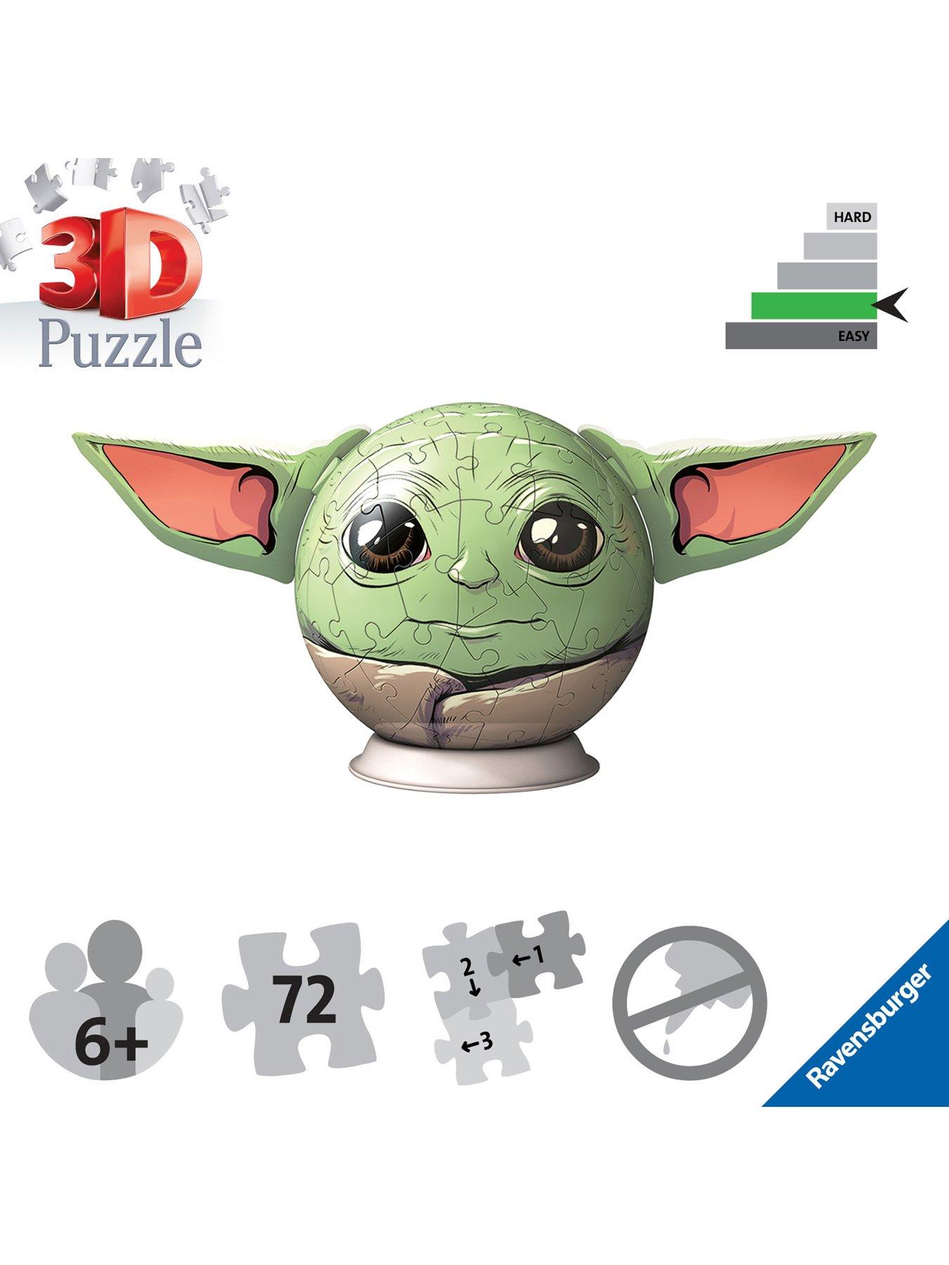  image of ravensburger-star-wars-the-mandalorian-grogu-with-ears-72-piece-3d-jigsaw-puzzle