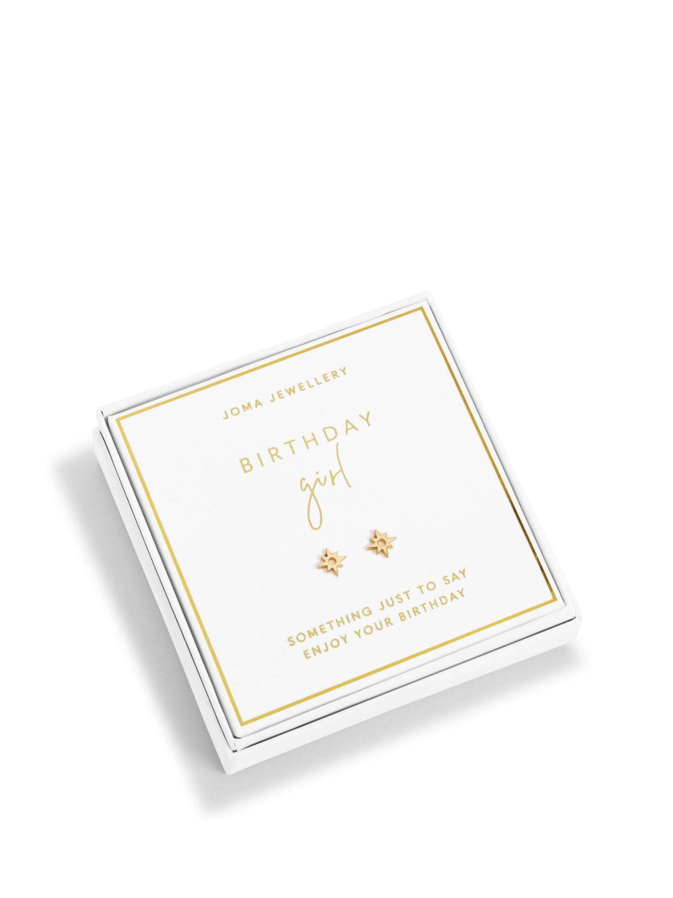 undefined Beautifully Boxed Birthday Girl Earrings In Gold Plating