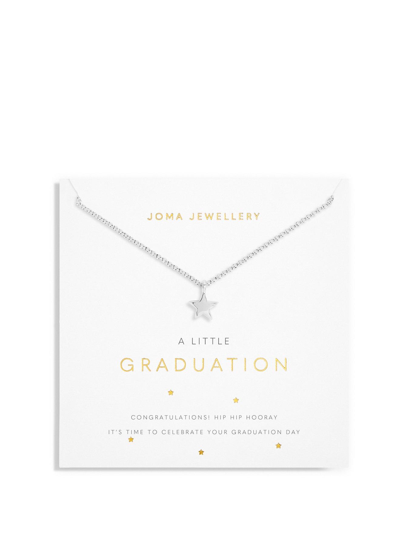 Joma Jewellery A Little Graduation Necklace In Silver Plating