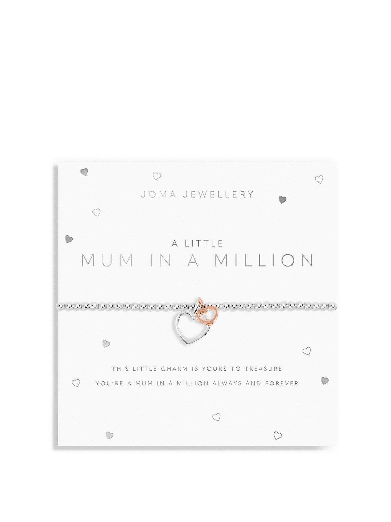 Joma Jewellery A Little Mum In A Million Bracelet In Silver And Rose Gold Plating