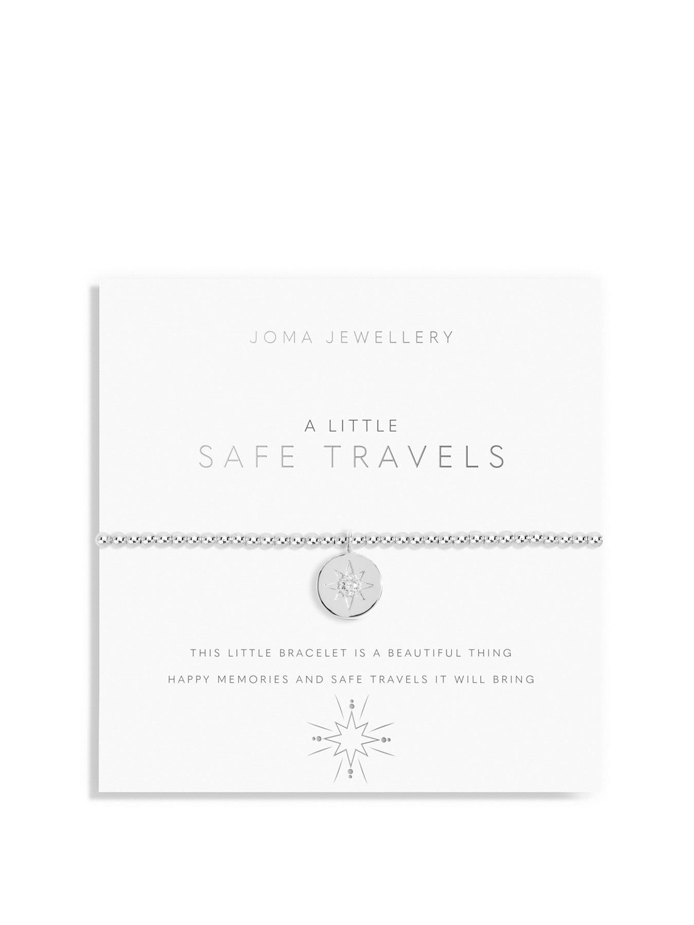 undefined A Little Safe Travels Bracelet In Silver Plating