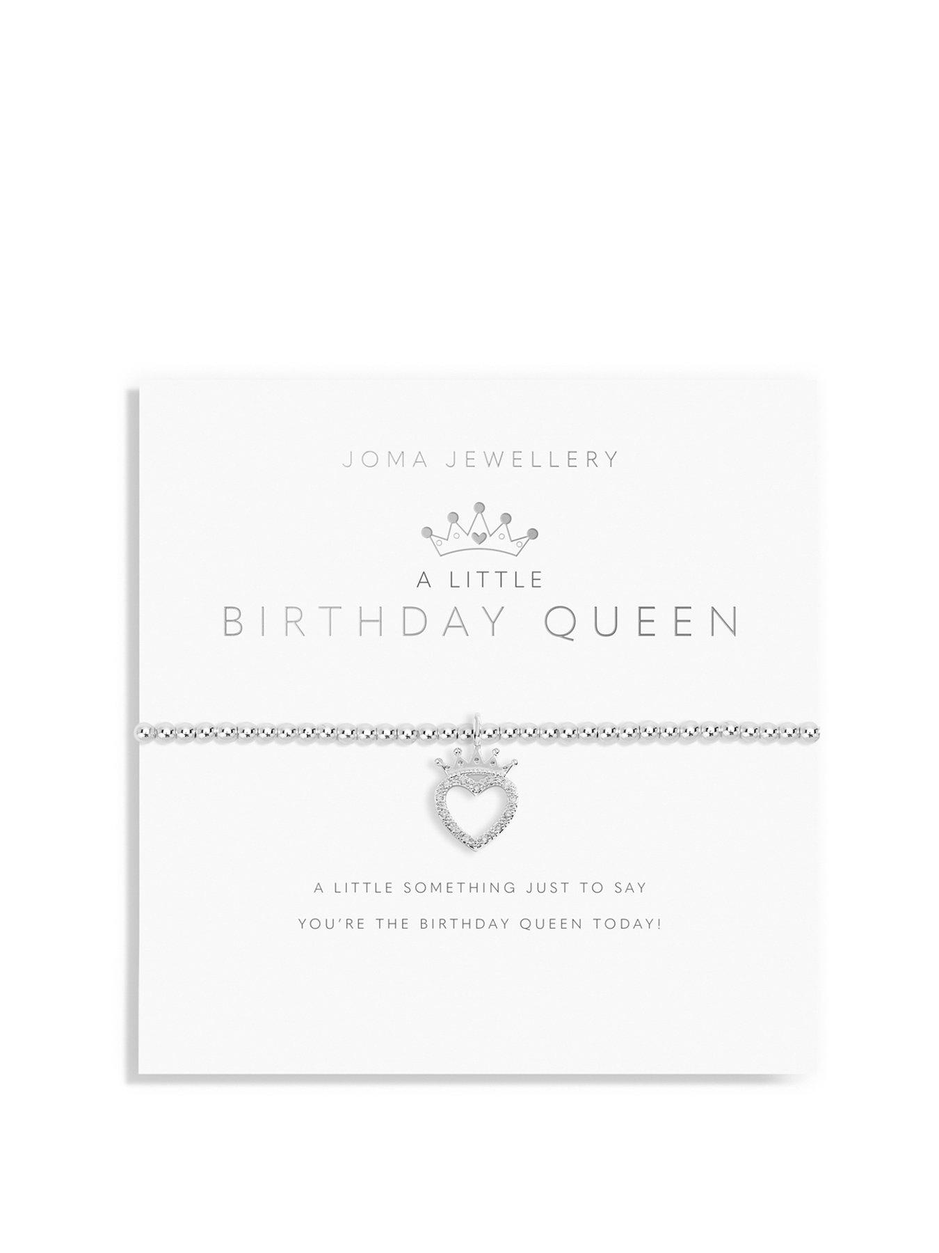 undefined A Little Birthday Queen Bracelet In Silver Plating