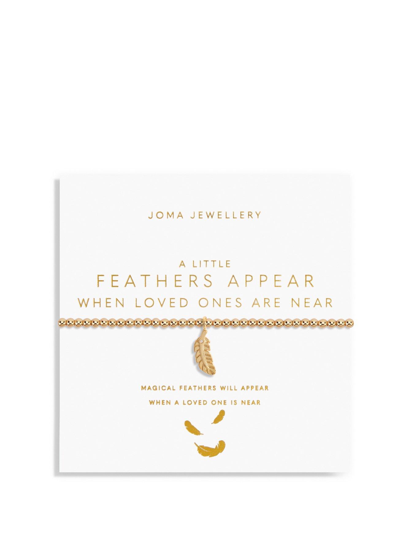  image of joma-jewellery-a-little-feathers-appear-when-loved-ones-are-near-bracelet-in-gold-plating