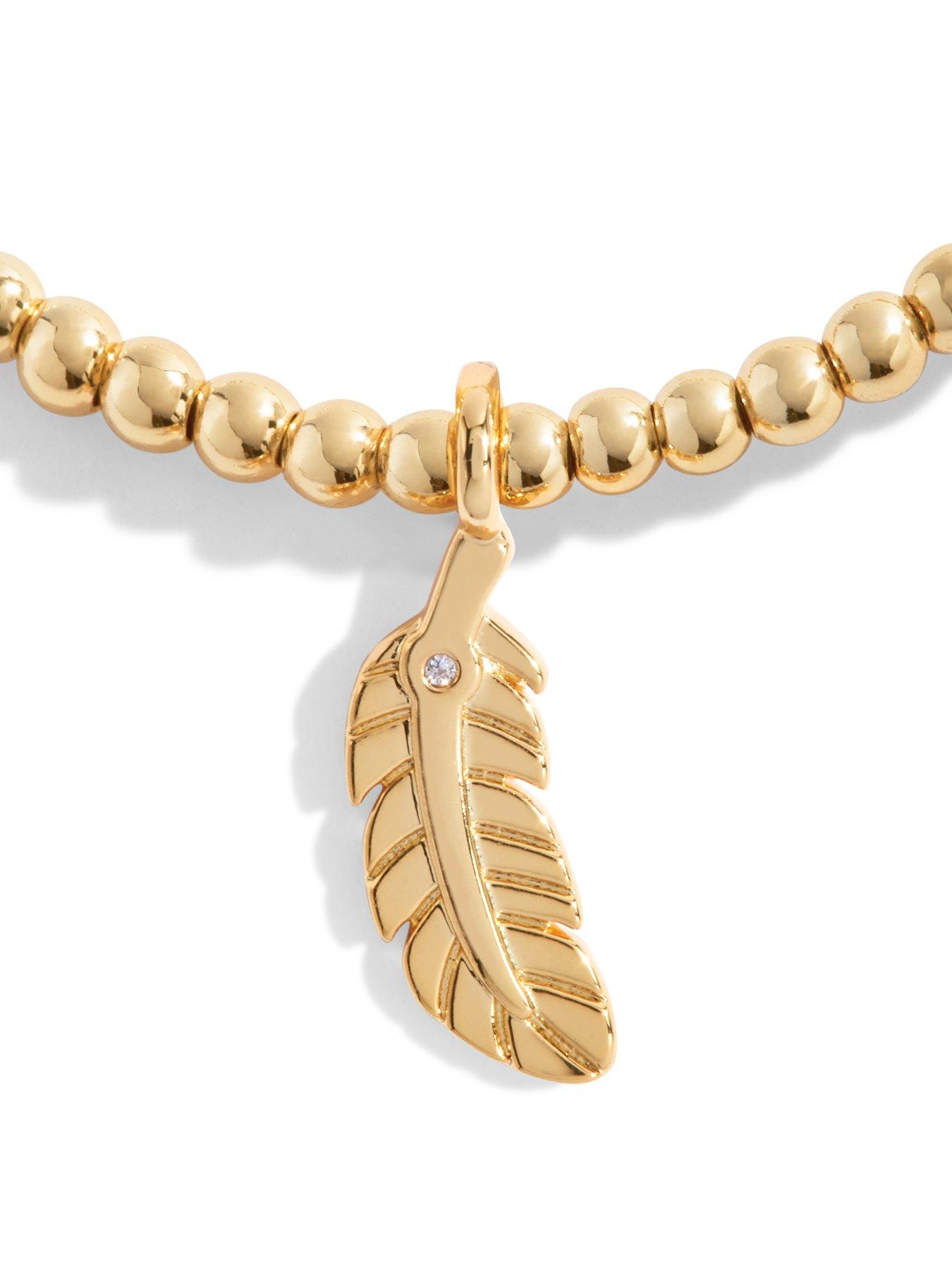  image of joma-jewellery-a-little-feathers-appear-when-loved-ones-are-near-bracelet-in-gold-plating