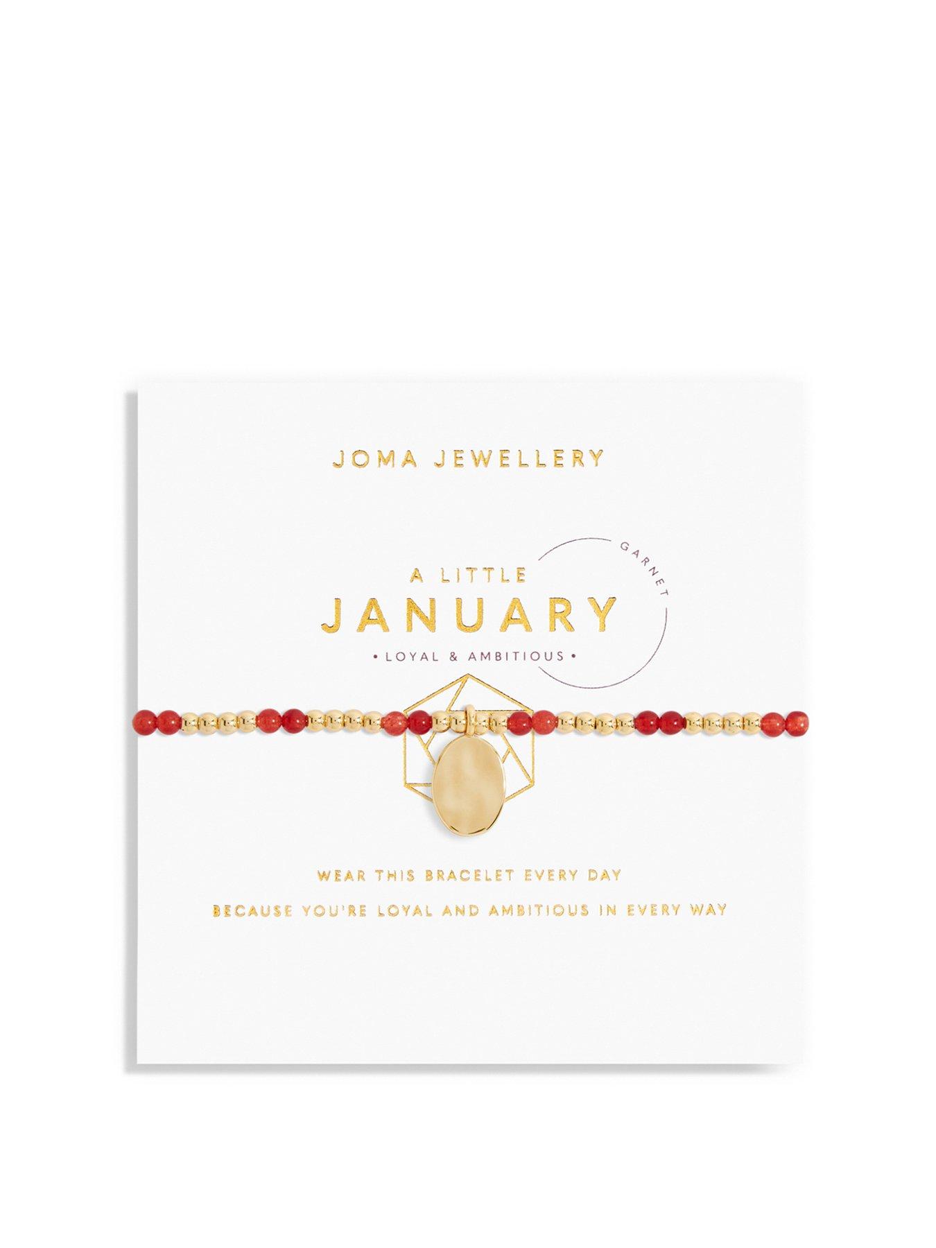 undefined January A Little Birthstone Bracelet In Gold Plating